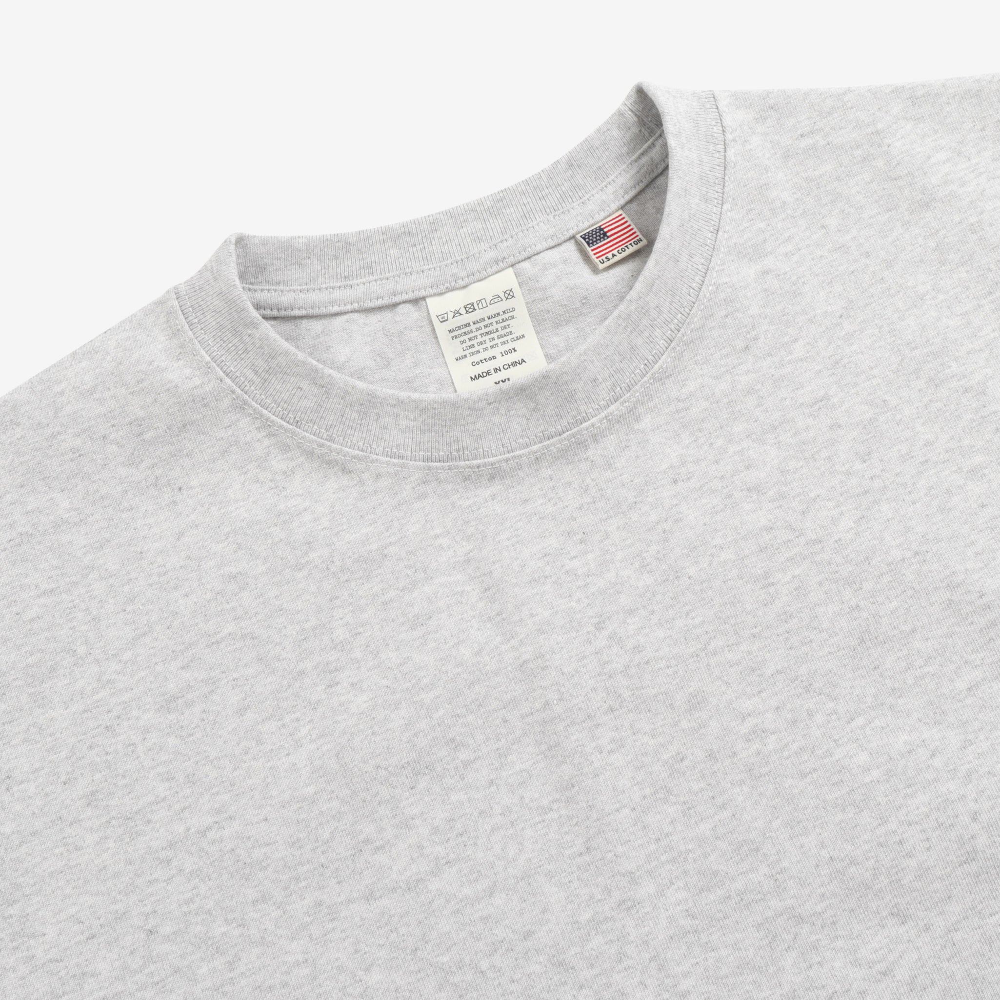 8oz USA Cotton T-Shirt - Grey
