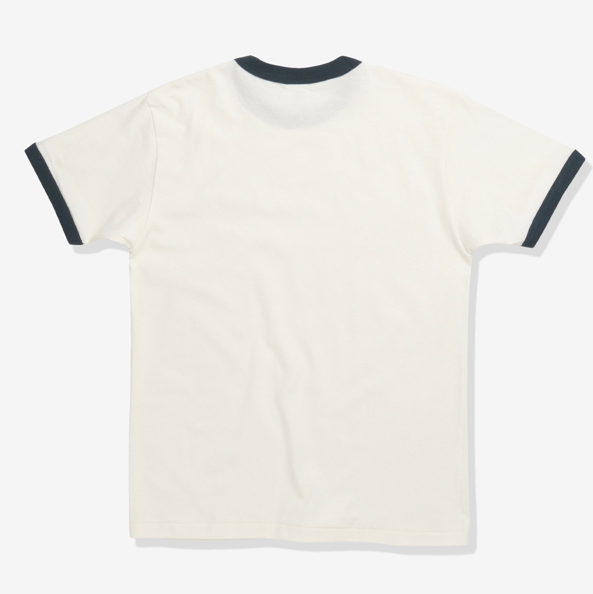 Ringer Tee - Ecru / Petrol
