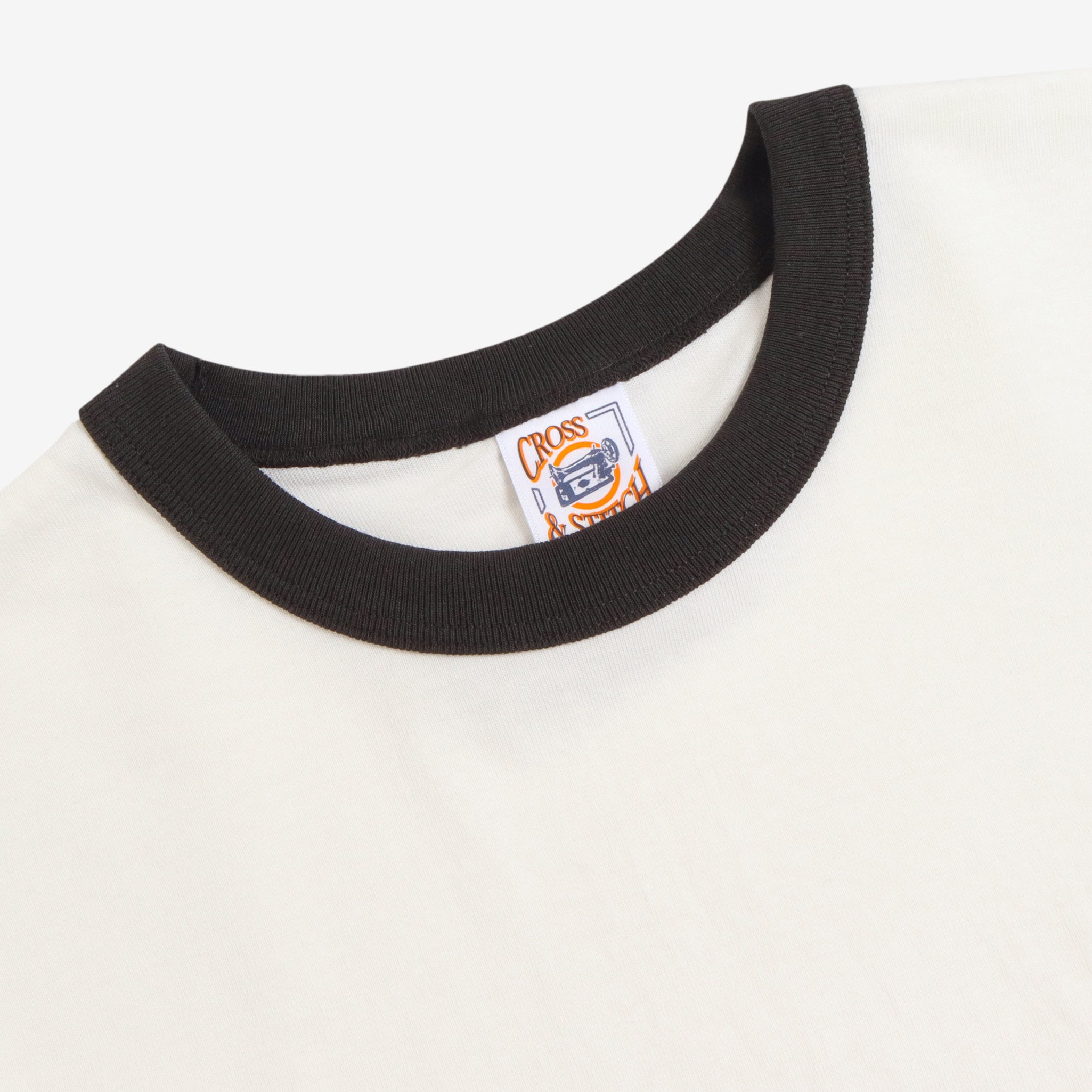 Ringer Tee - Ecru / Sumi