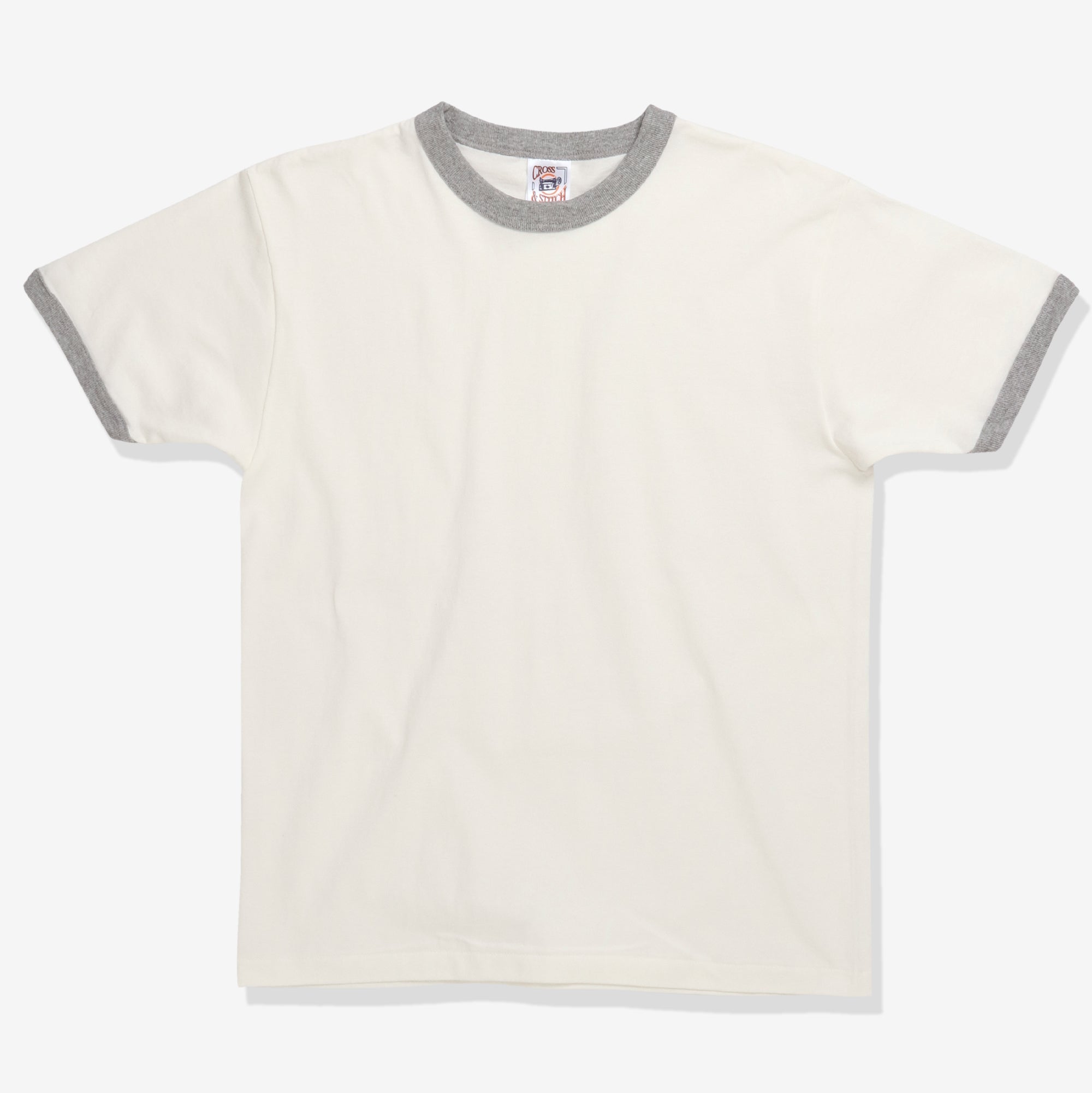 Ringer Tee - Ecru / Grey
