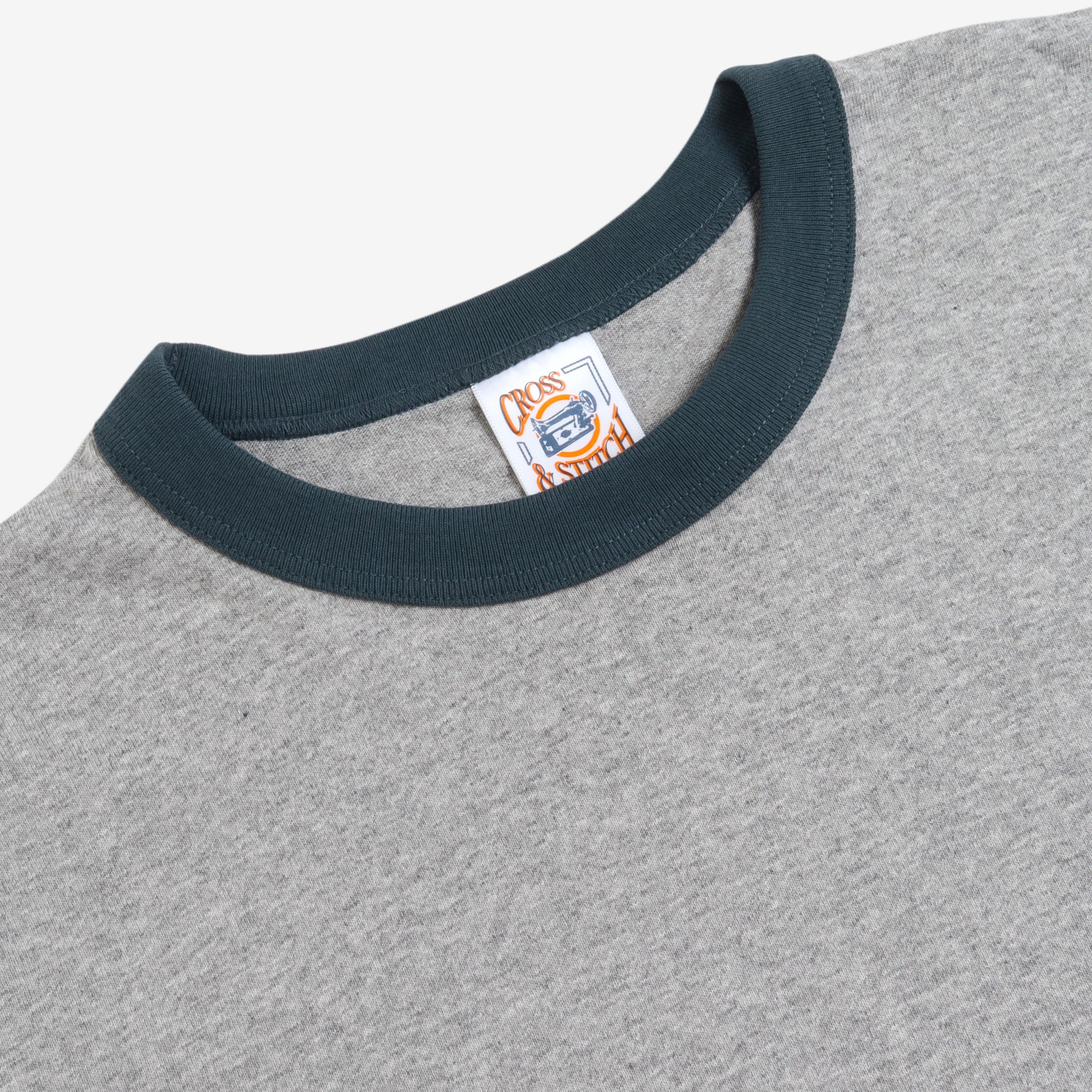 Ringer Tee - Grey / Petrol