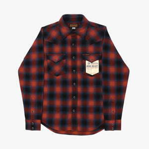 12oz Ultra Heavy Ombre Flannel Western Shirt