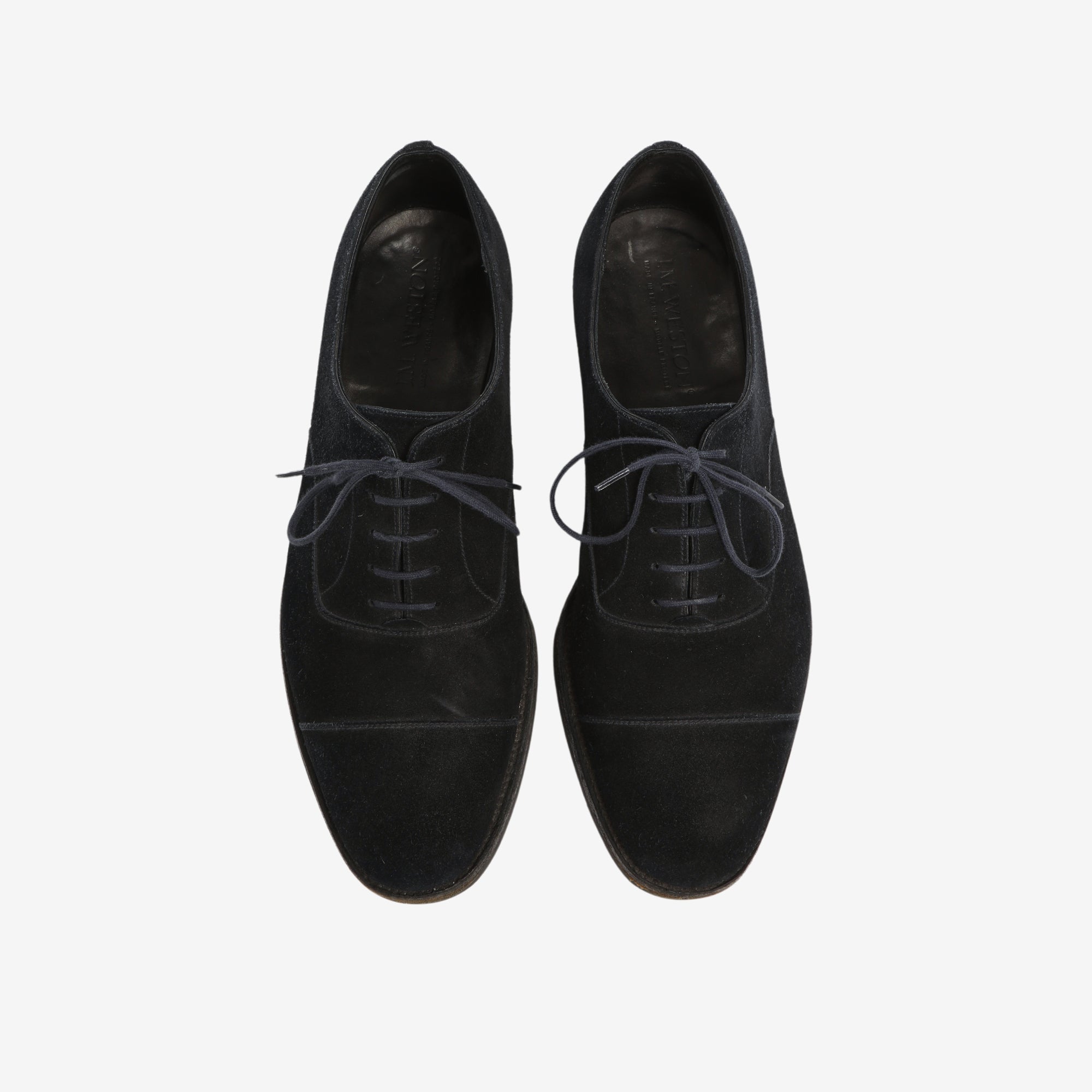 Suede Cap Toe Oxford Shoes