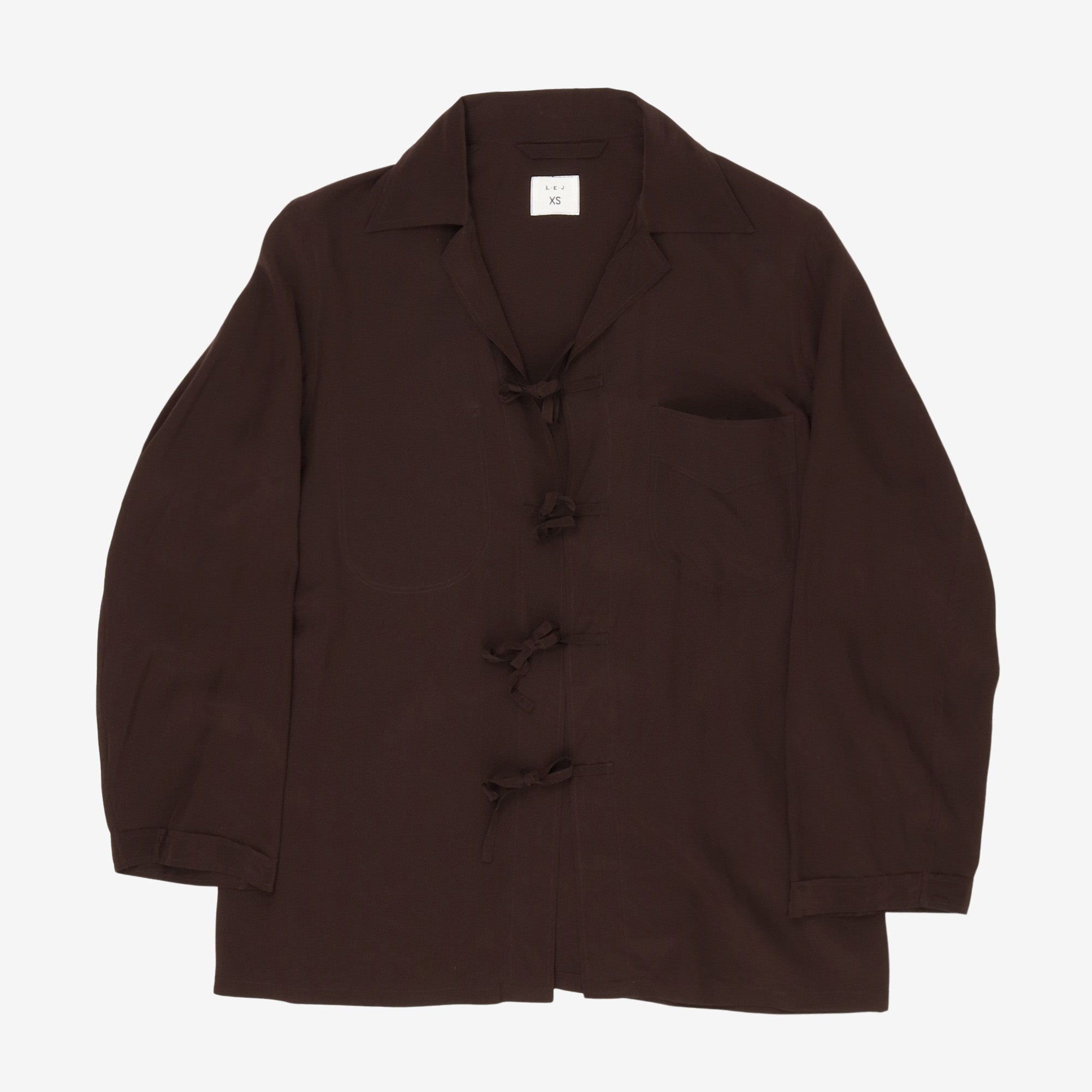 Pussy-Bow Silk Crepe De Chine Shirt