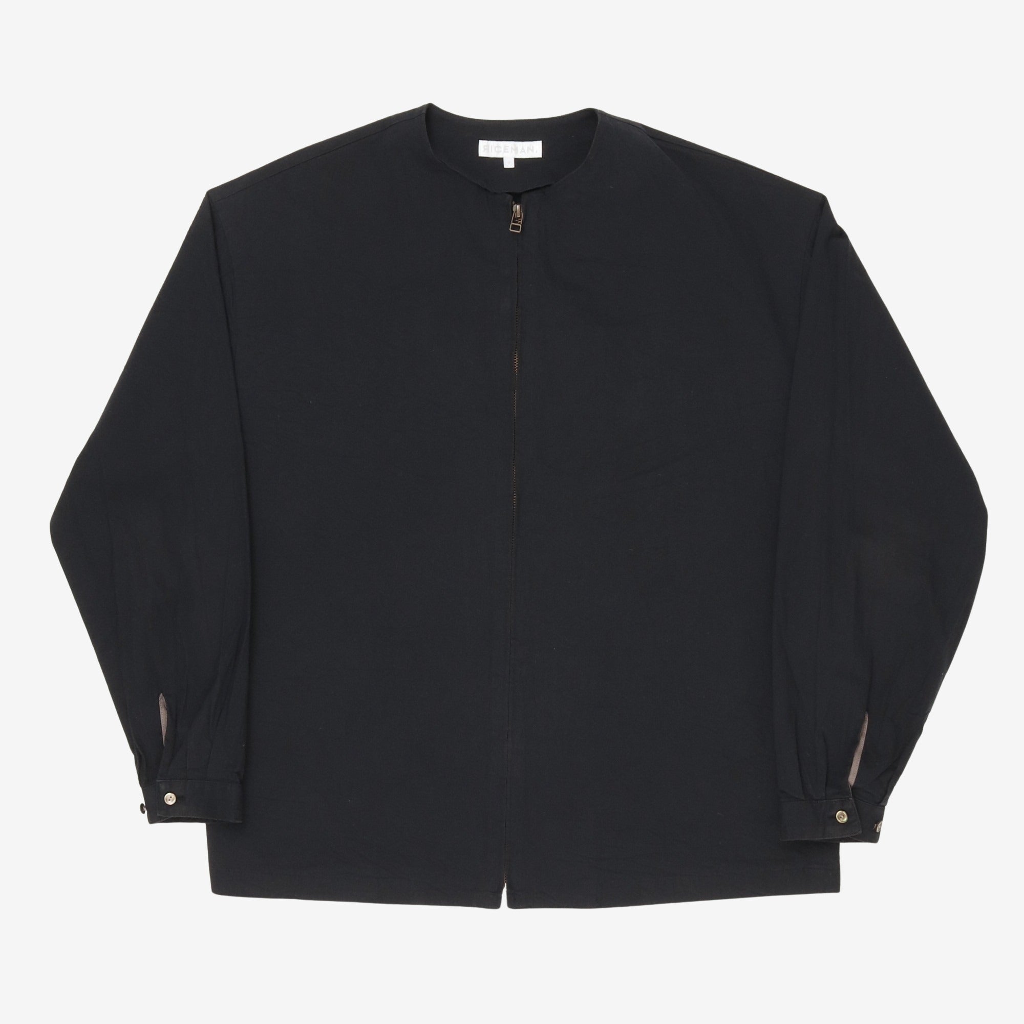 Cotton Round Neck Zip Jacket