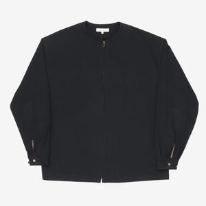 Cotton Round Neck Zip Jacket