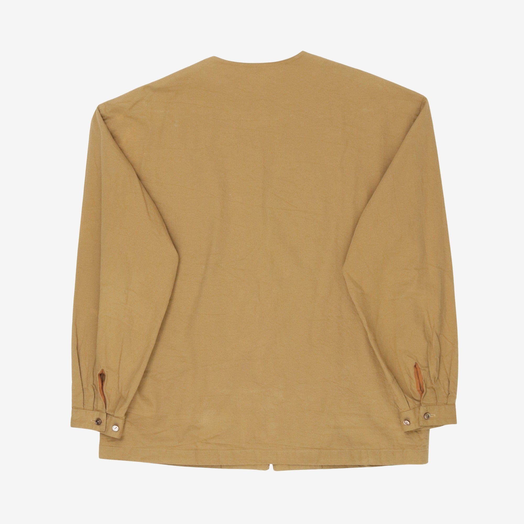 Cotton Round Neck Zip Jacket