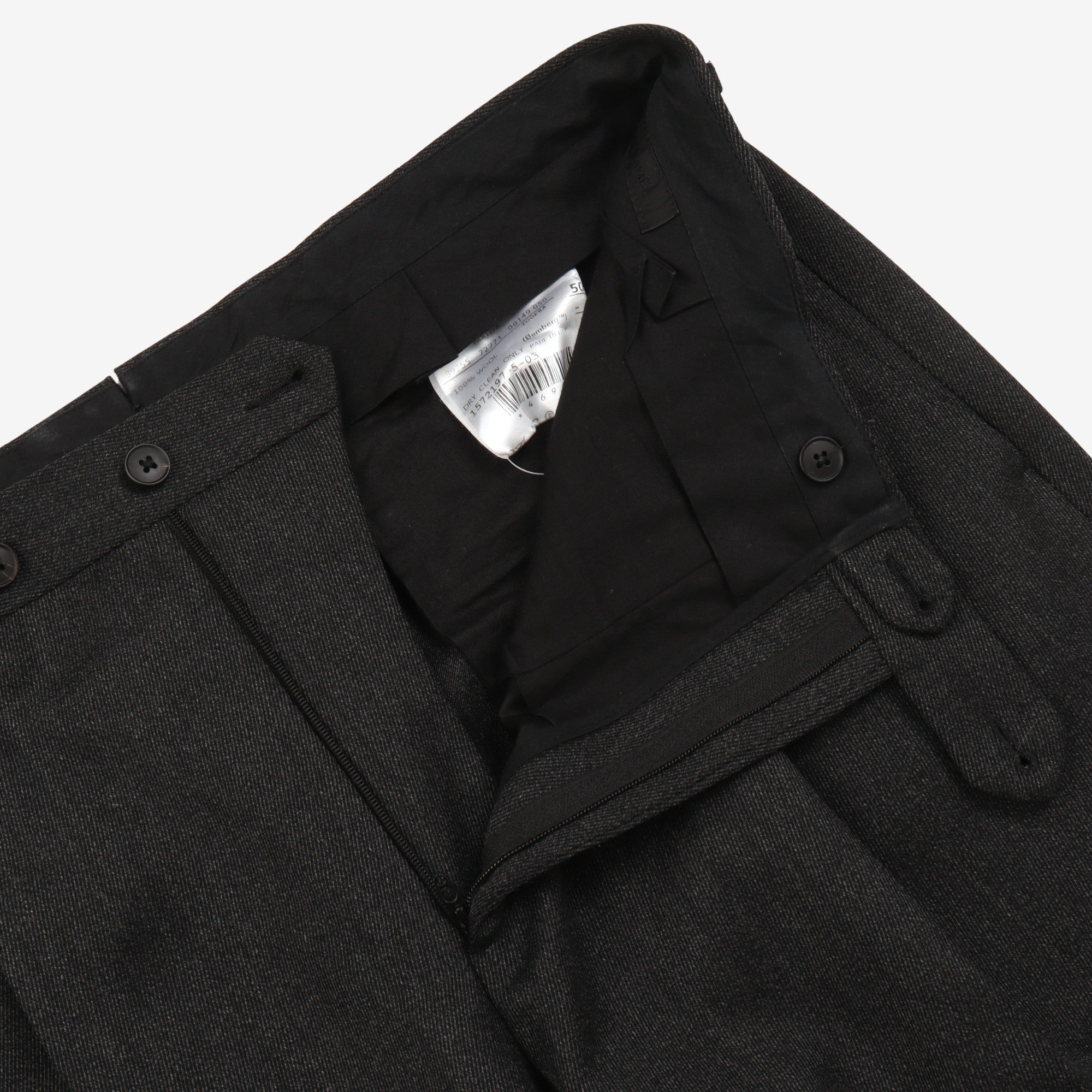 Wool Pleated Trousers