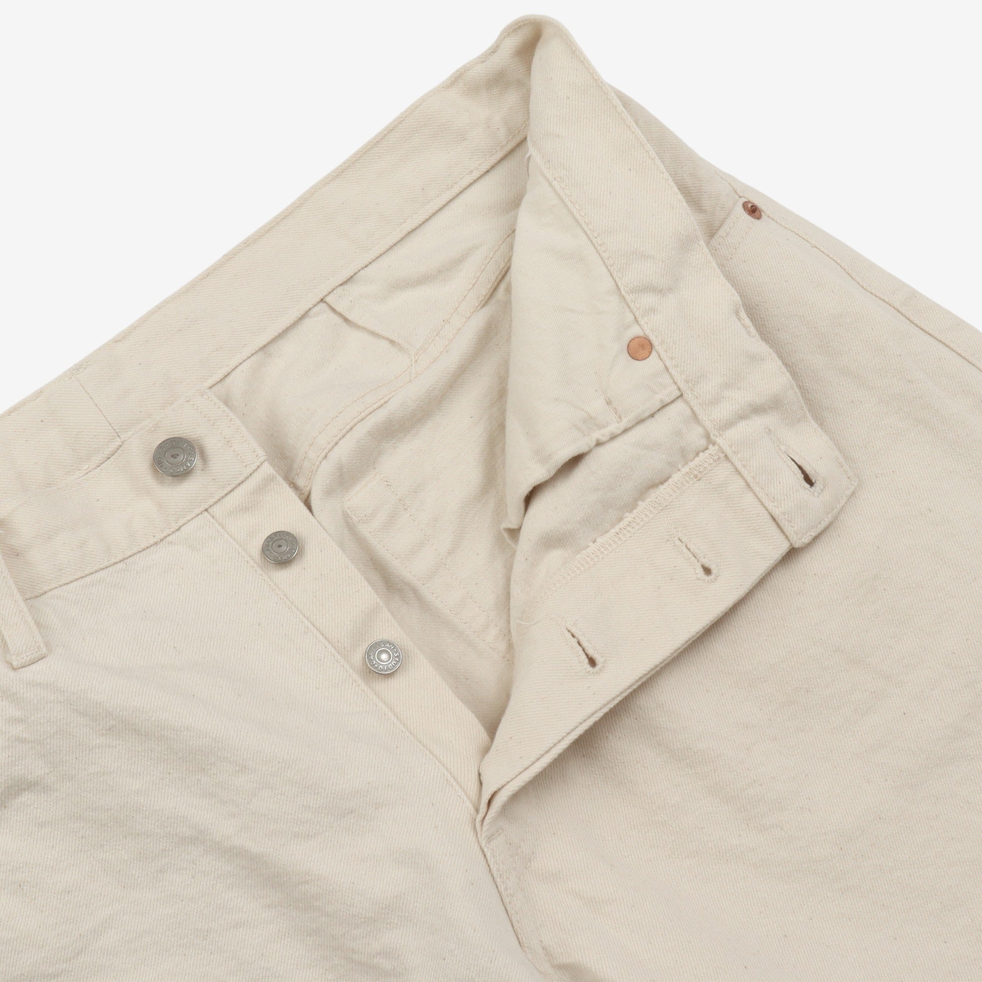 13oz Relaxed Tapered Ivory Denim (37W x 29L)