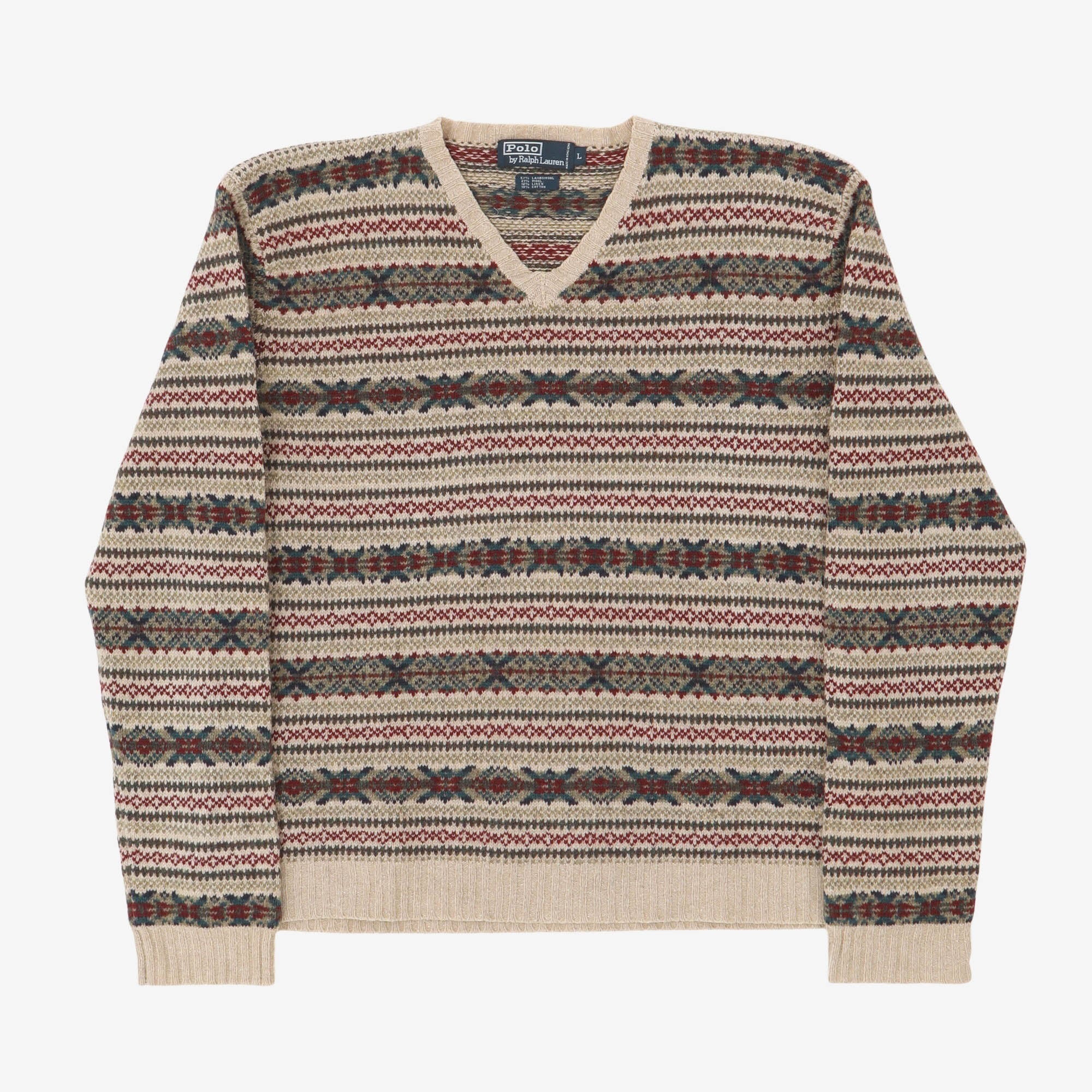 Fairisle V Neck Sweater