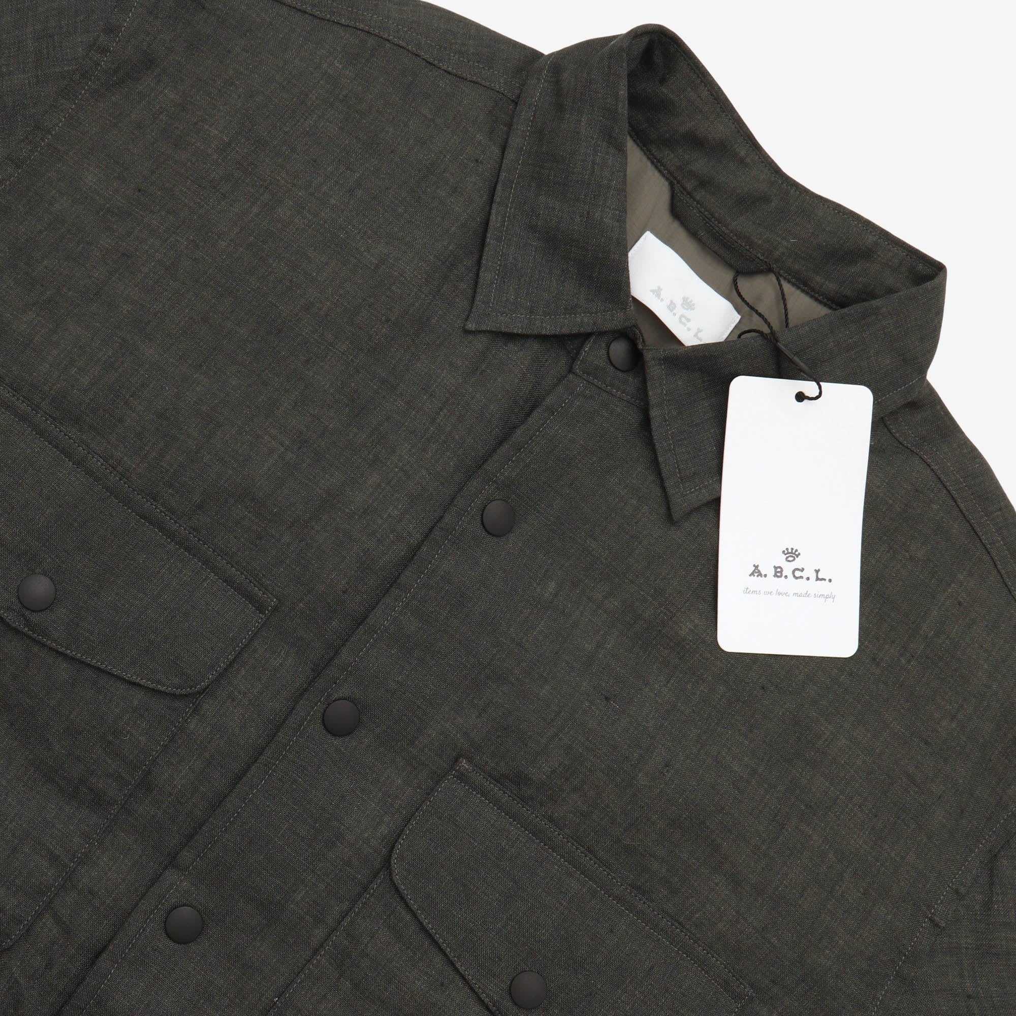 Linen Padded Shirt Jacket