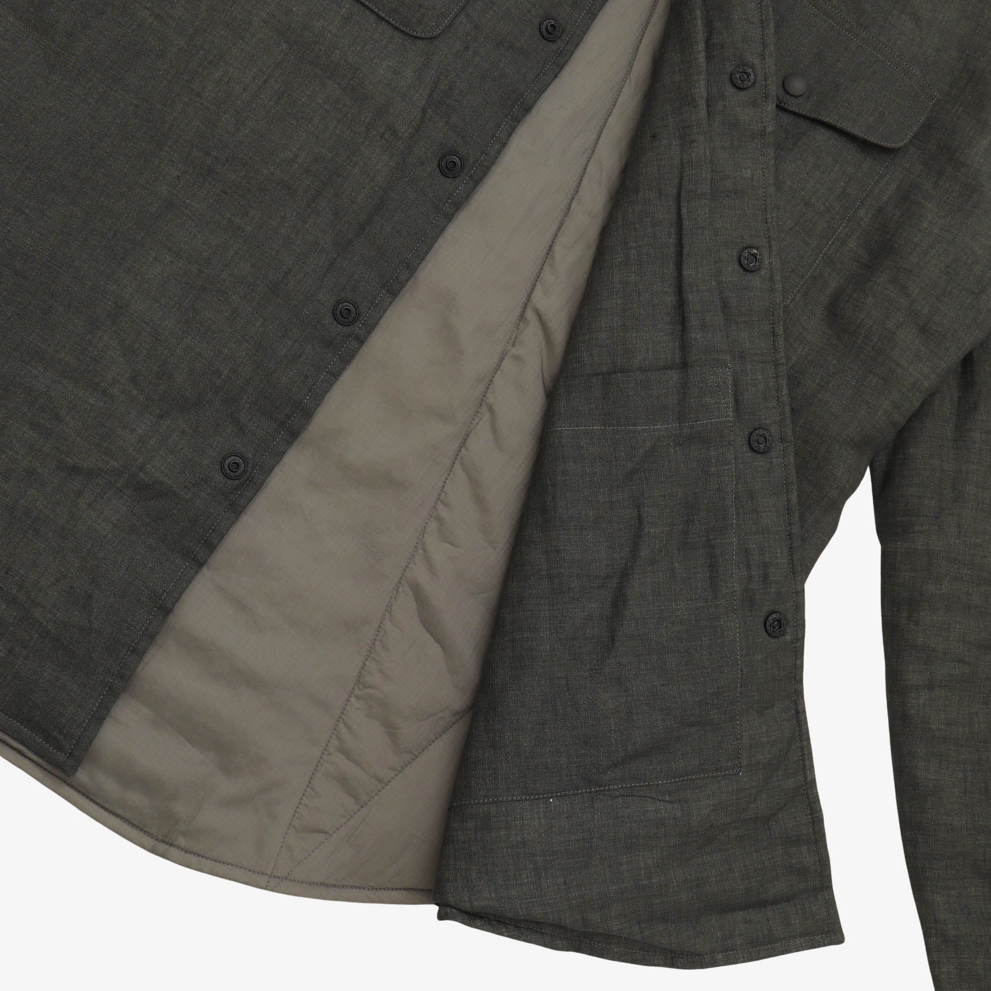 Linen Padded Shirt Jacket