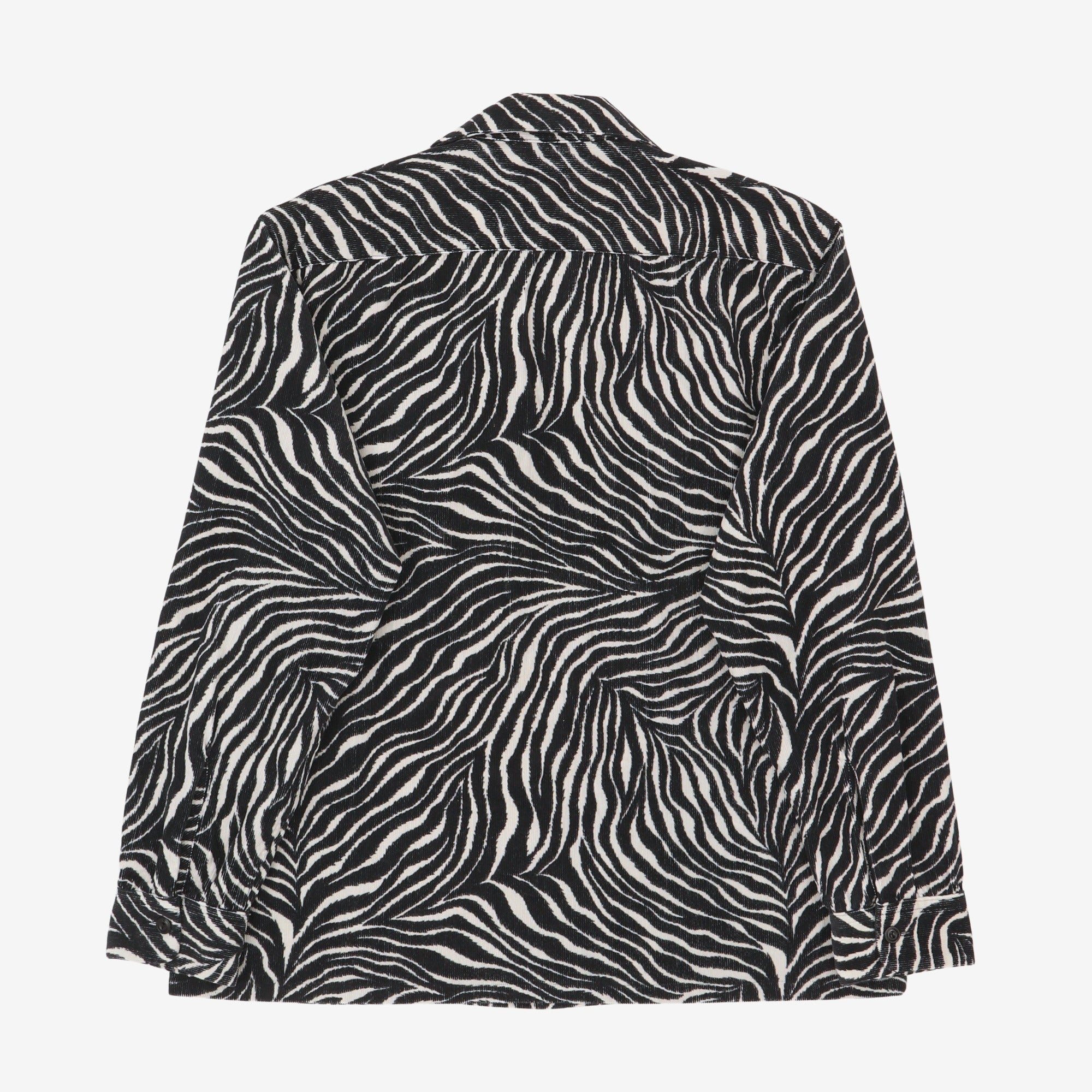 Zebra Print Corduroy Shirt