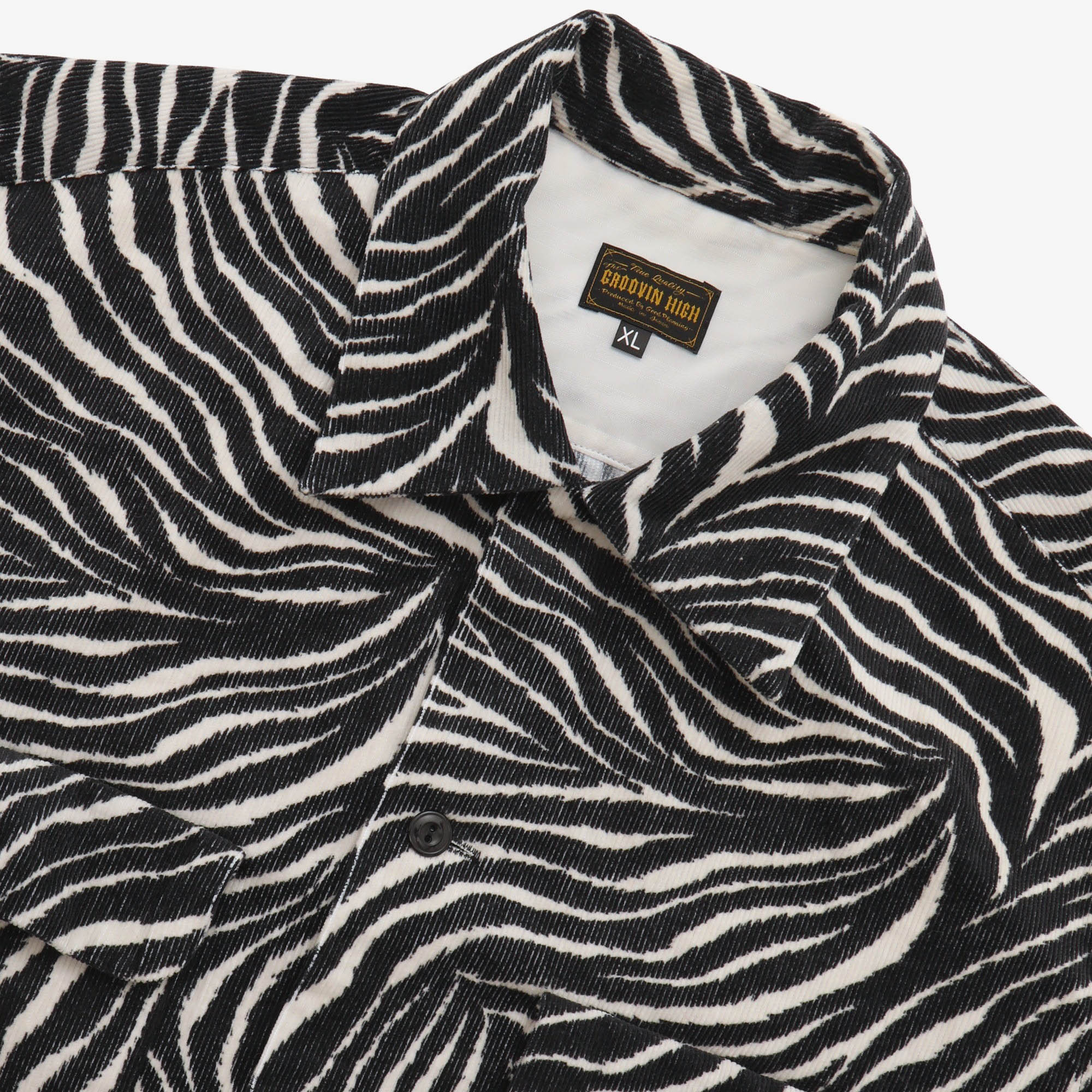 Zebra Print Corduroy Shirt