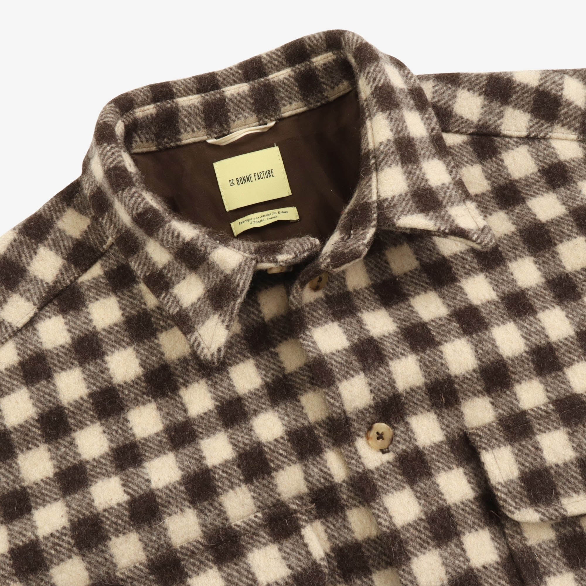 Houndstooth Wool Overshirt