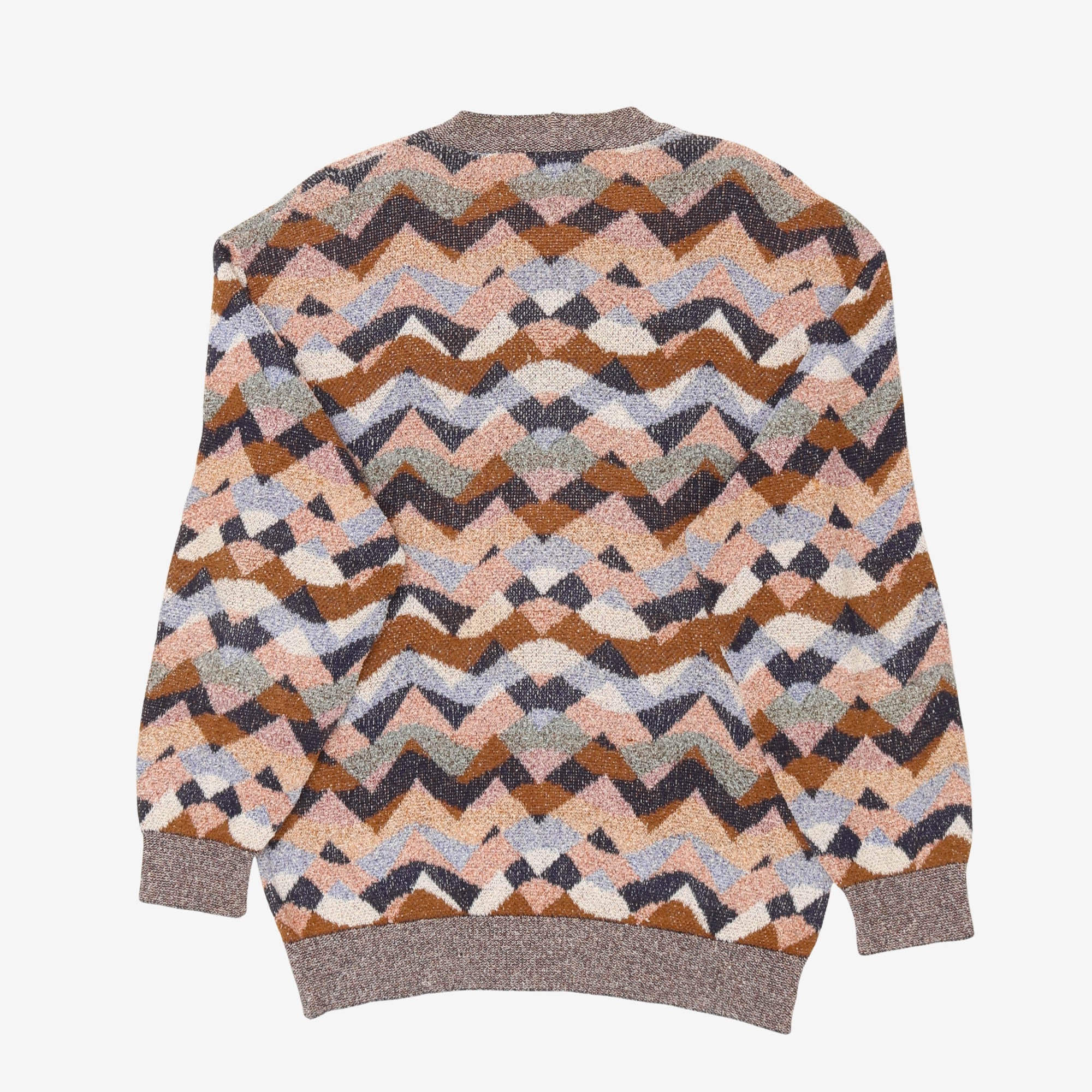Geometric Print Crewneck Sweater