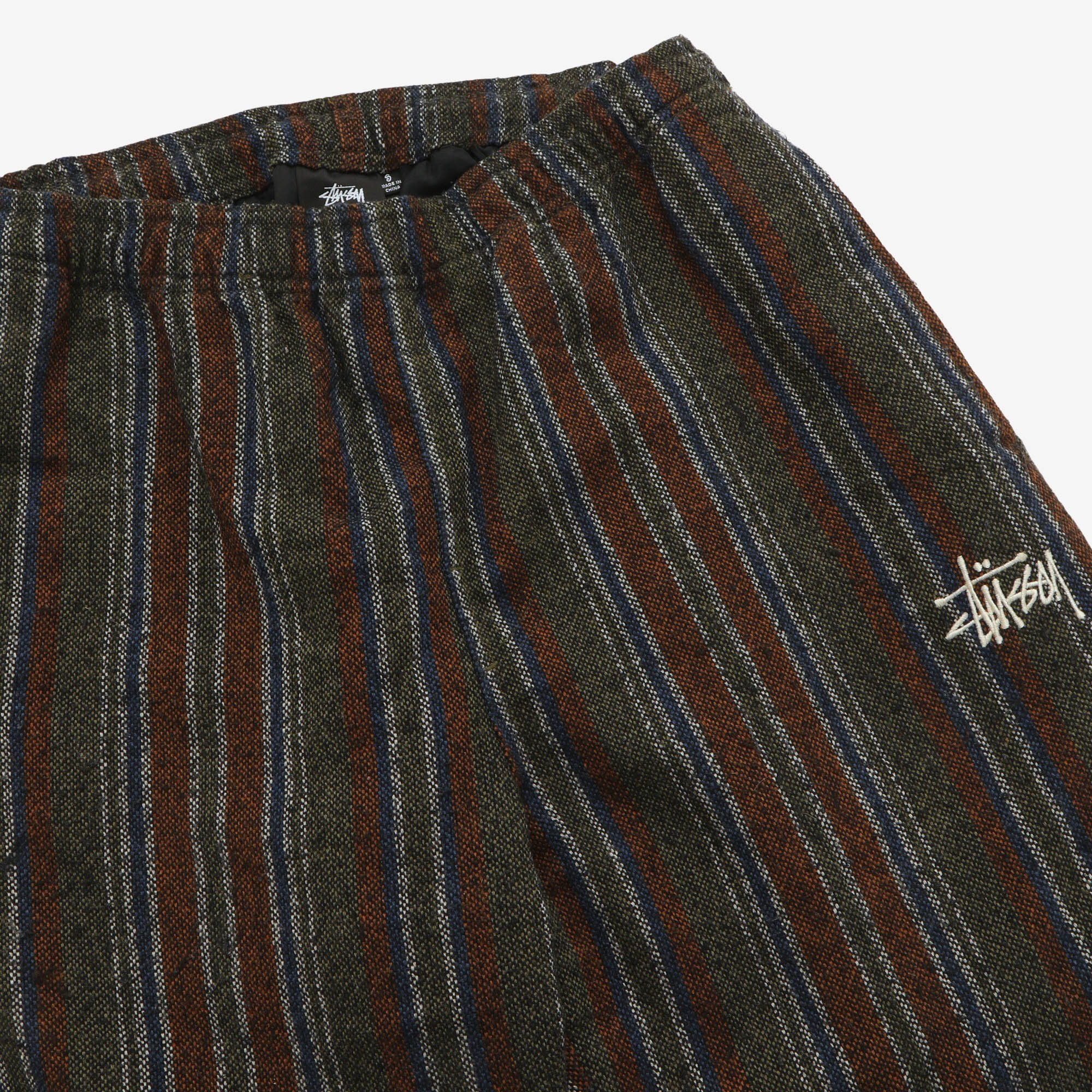 Wool Stripe Relaxed Pant