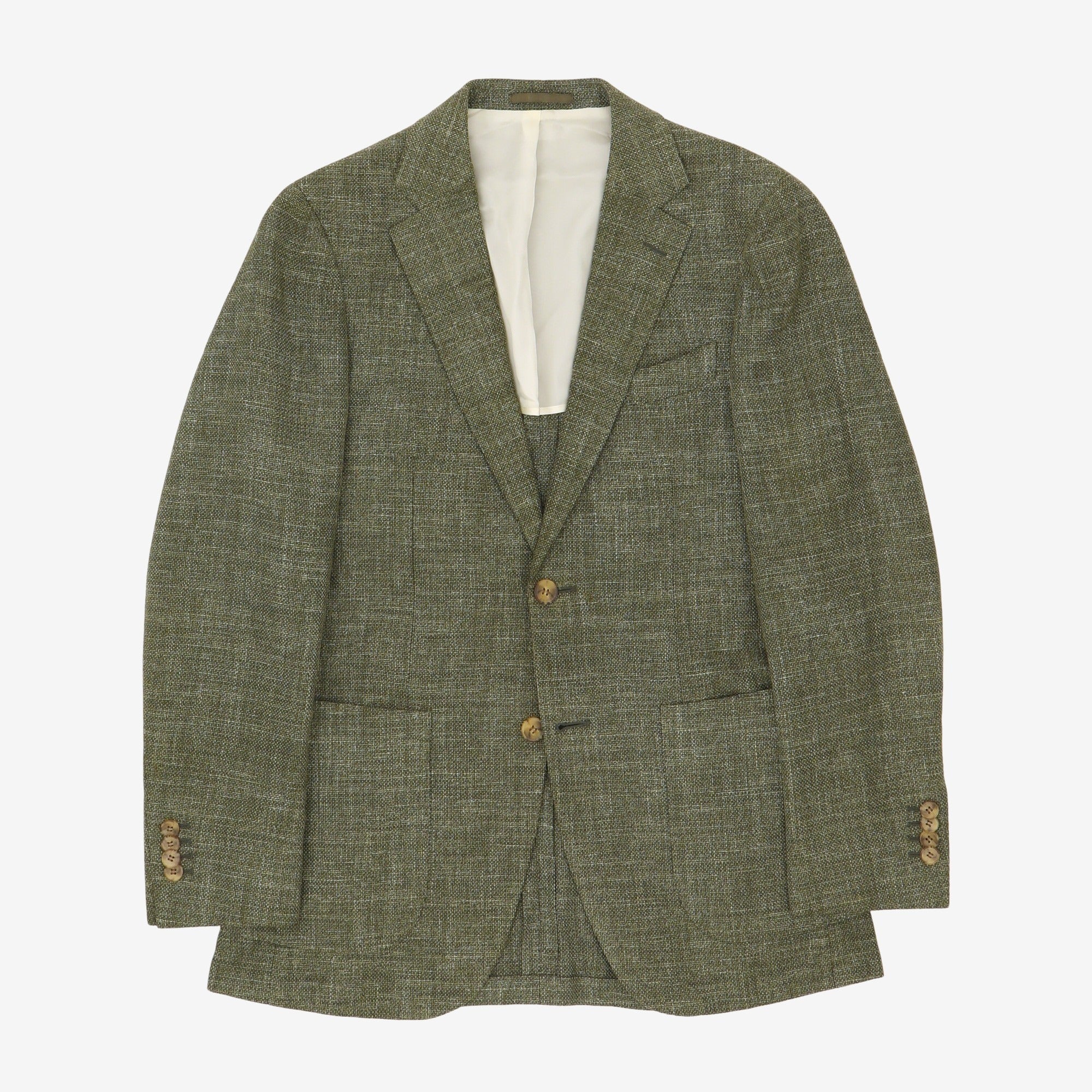 Silk-Cashmere Blend Havana Patch Blazer