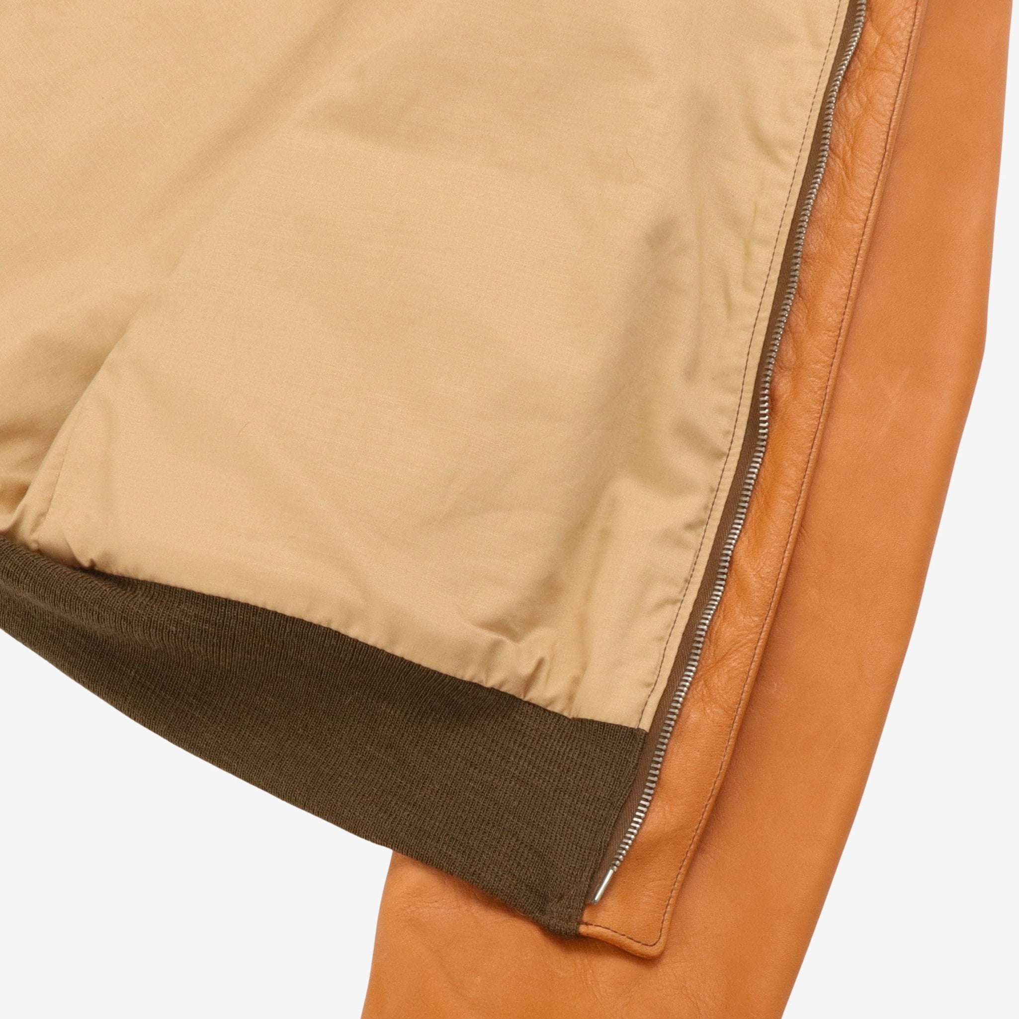 Type A-2 Raw Sienna Leather Jacket
