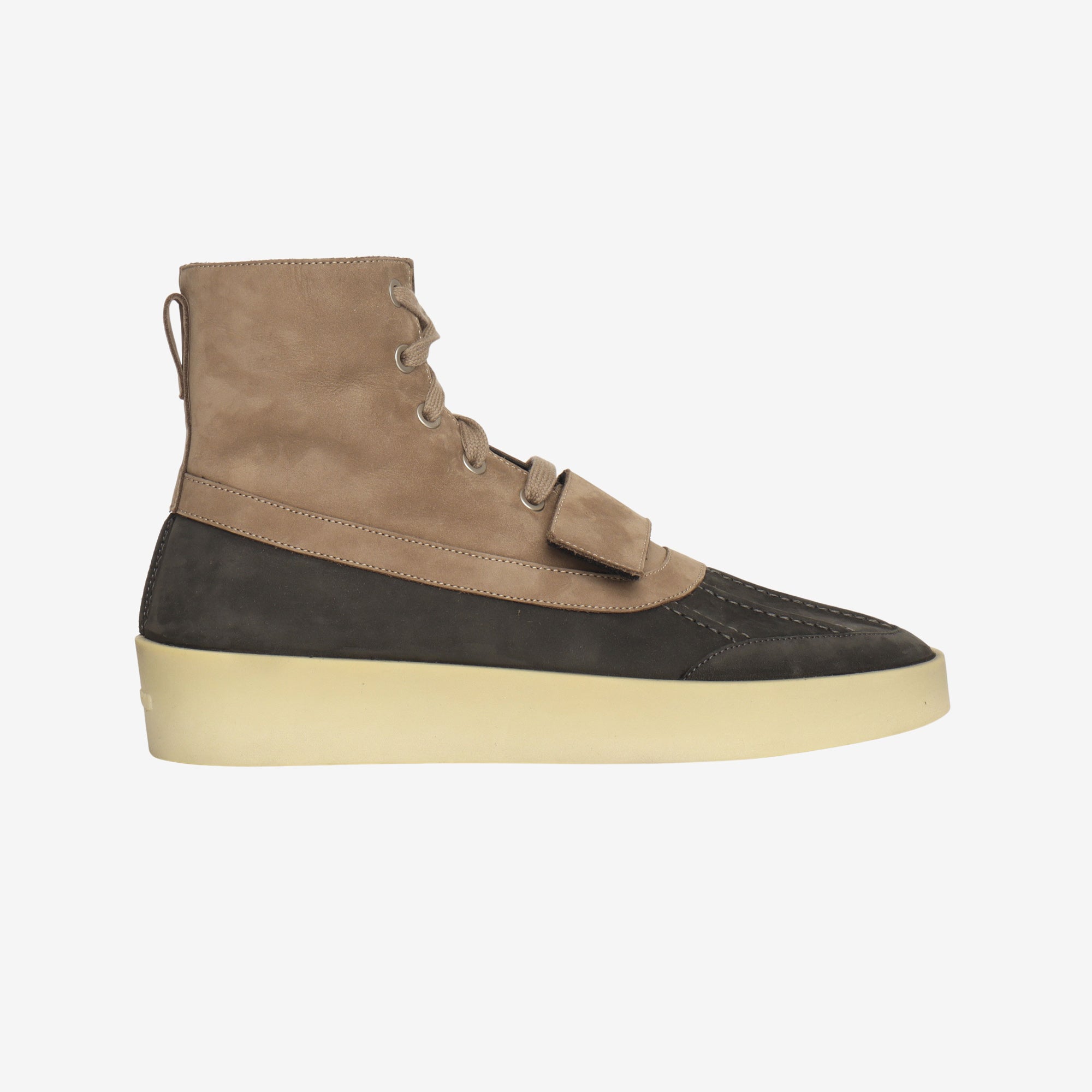 Panelled Nubuck Duck Boots