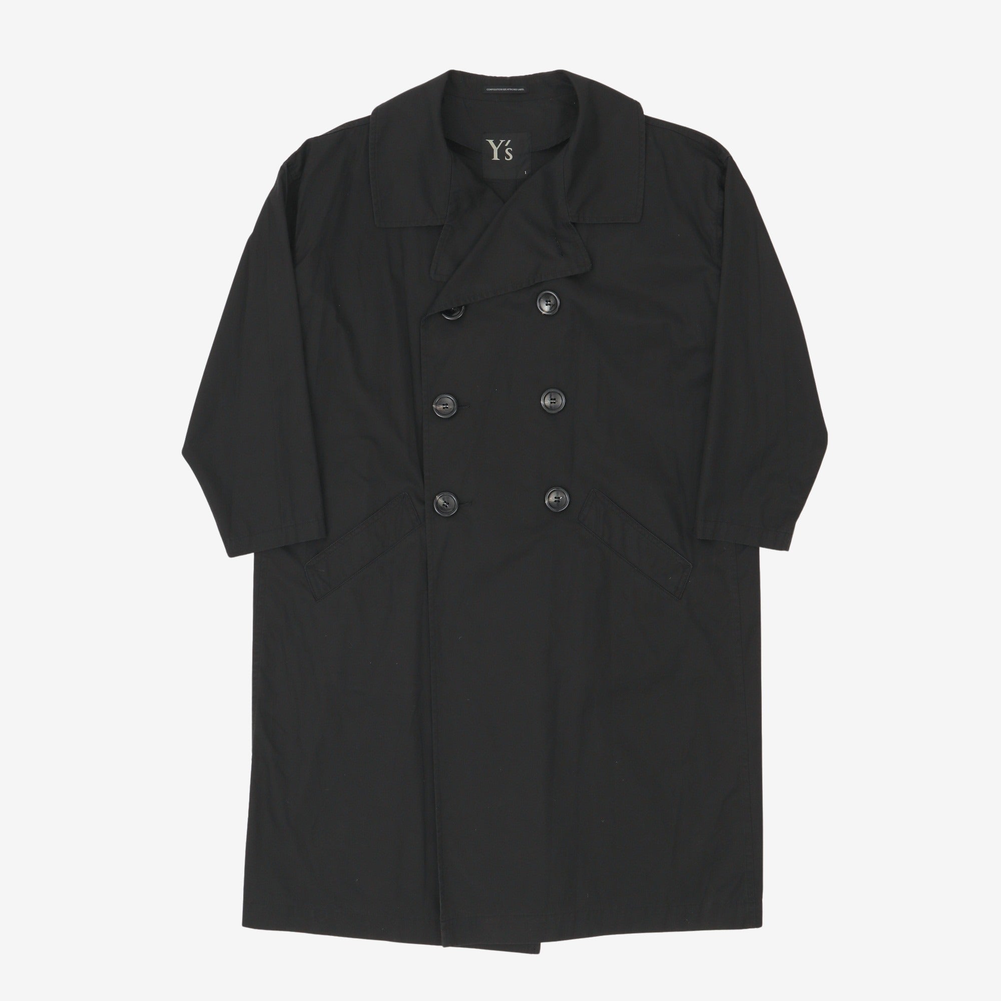 Y's DB Twill Overcoat (Fits XL)