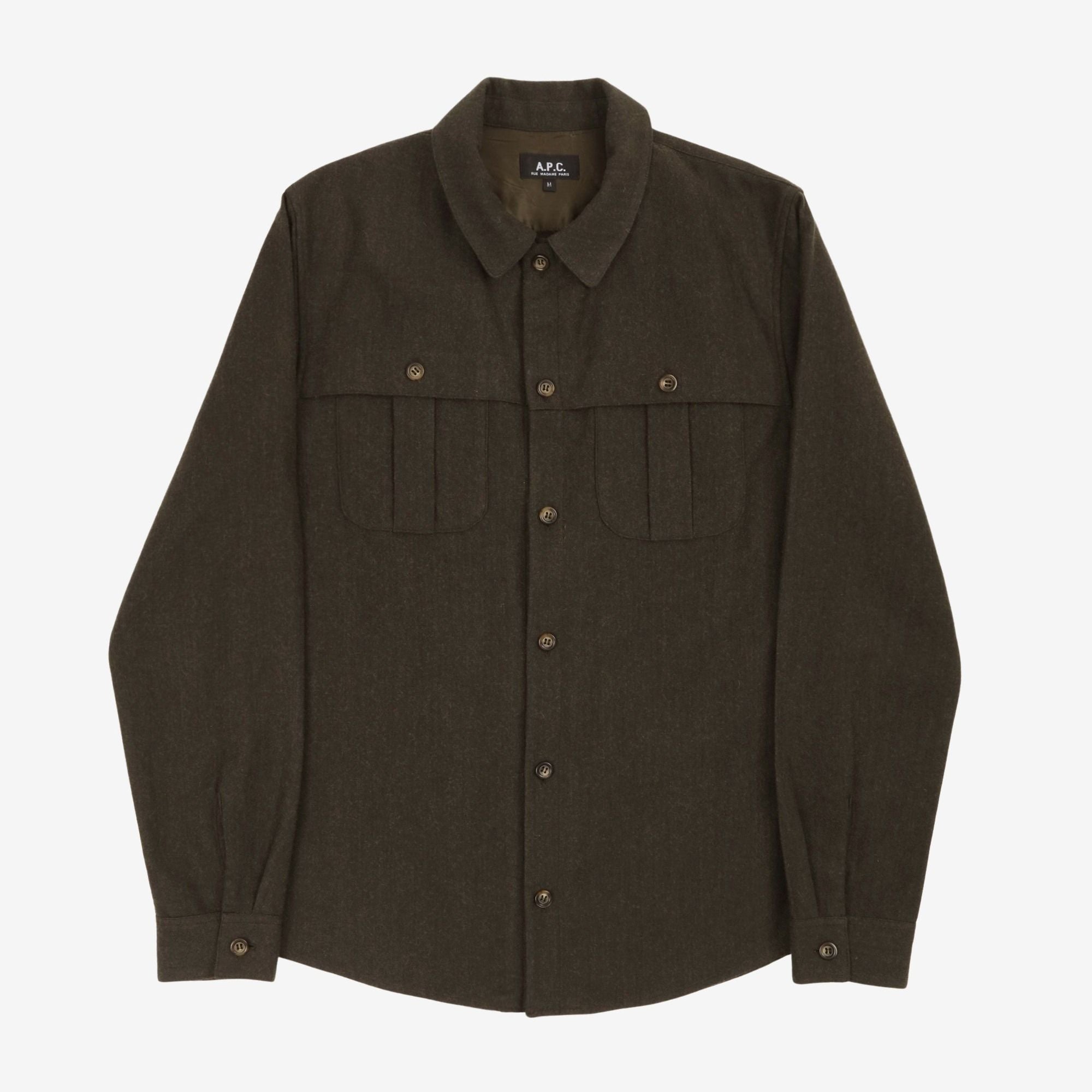 Wool Blend Officer Shirt