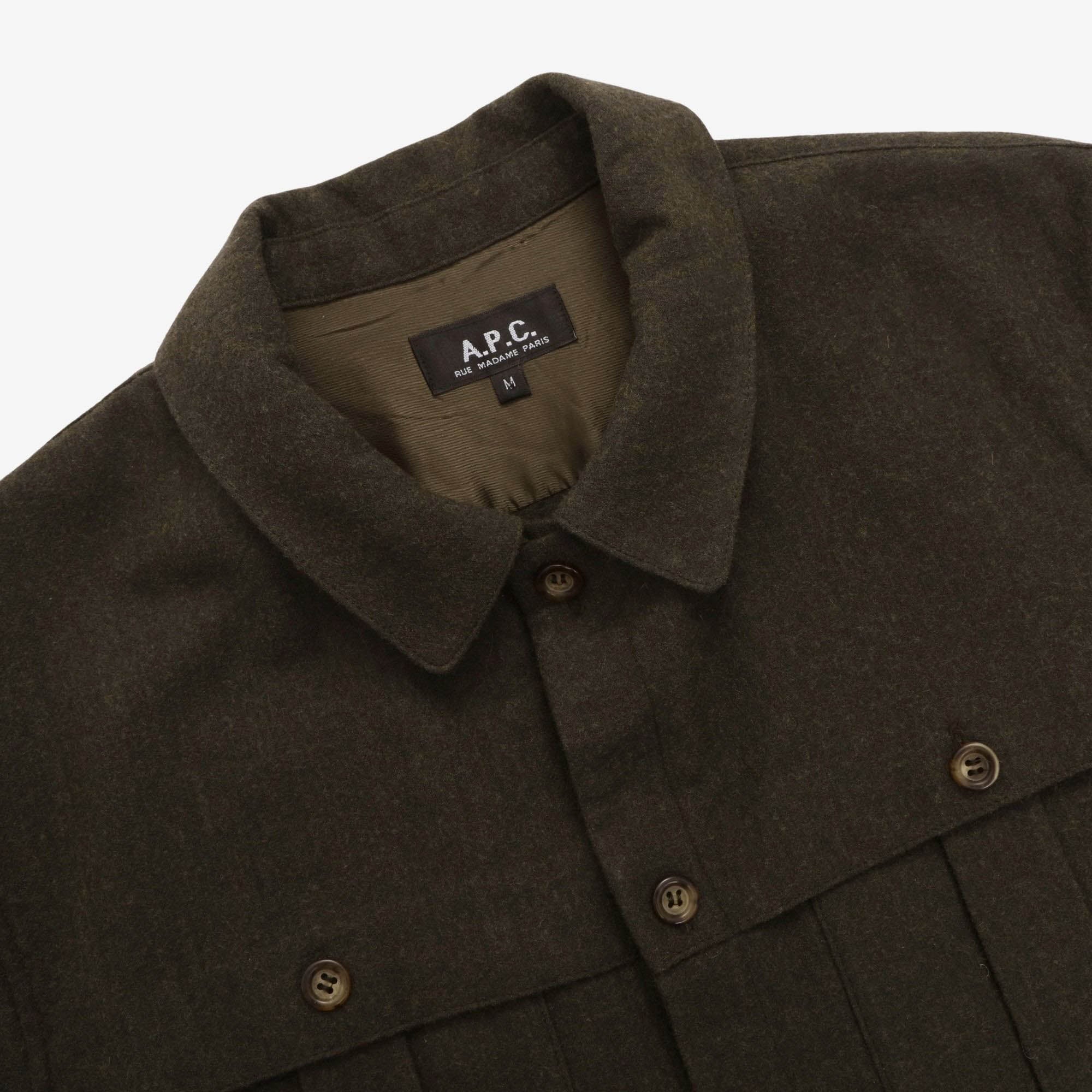 Wool Blend Officer Shirt