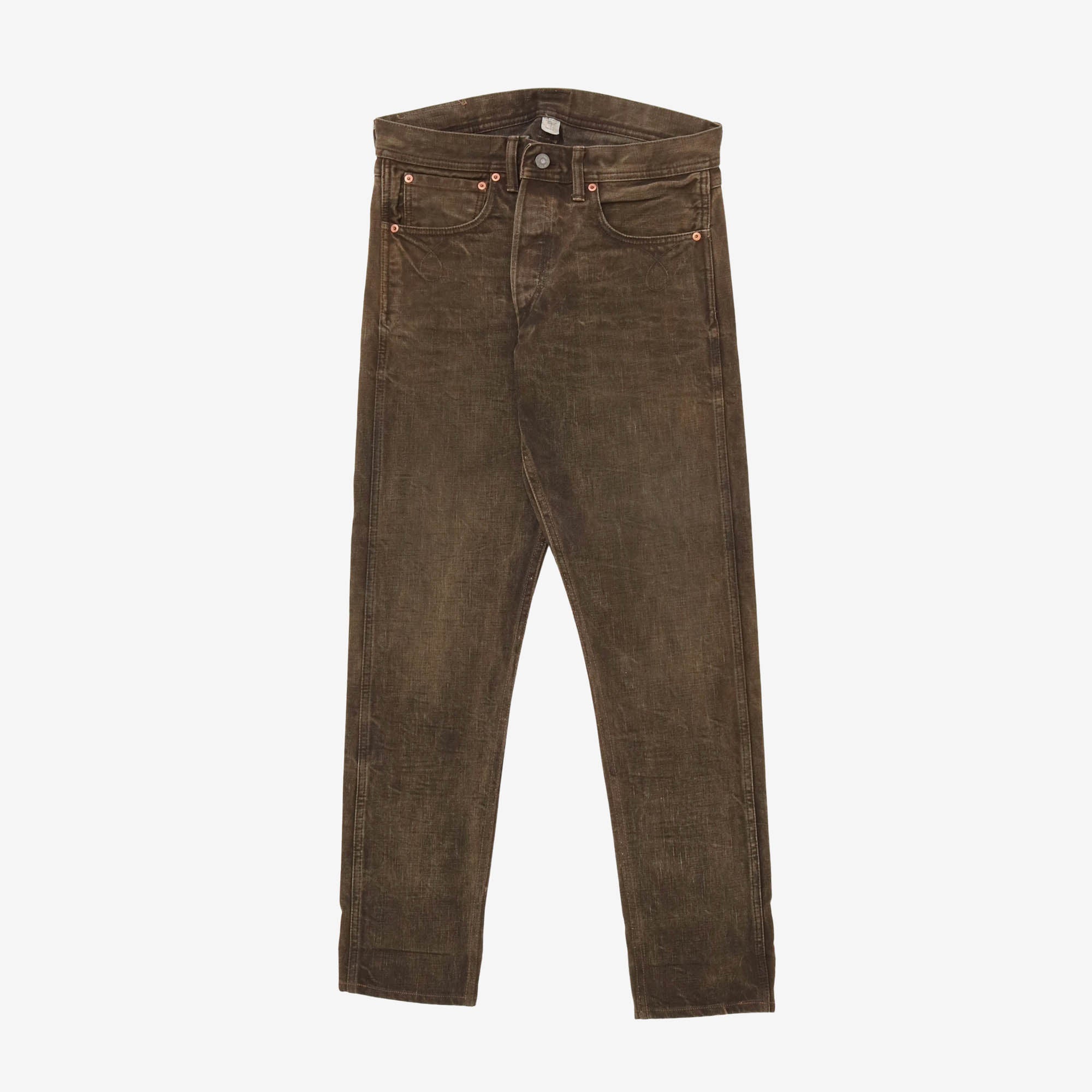 Slim Fit Distressed Denim