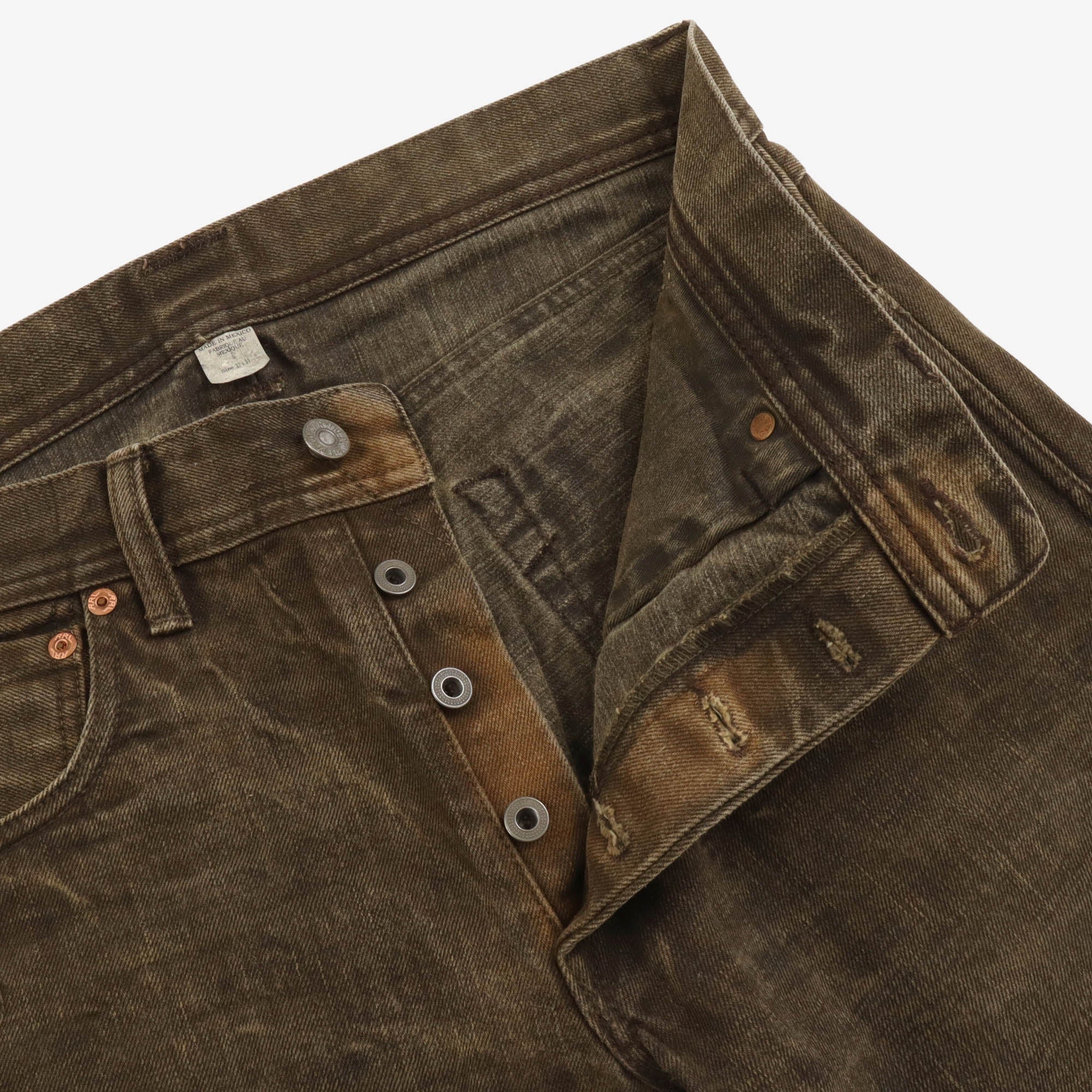 Slim Fit Distressed Denim