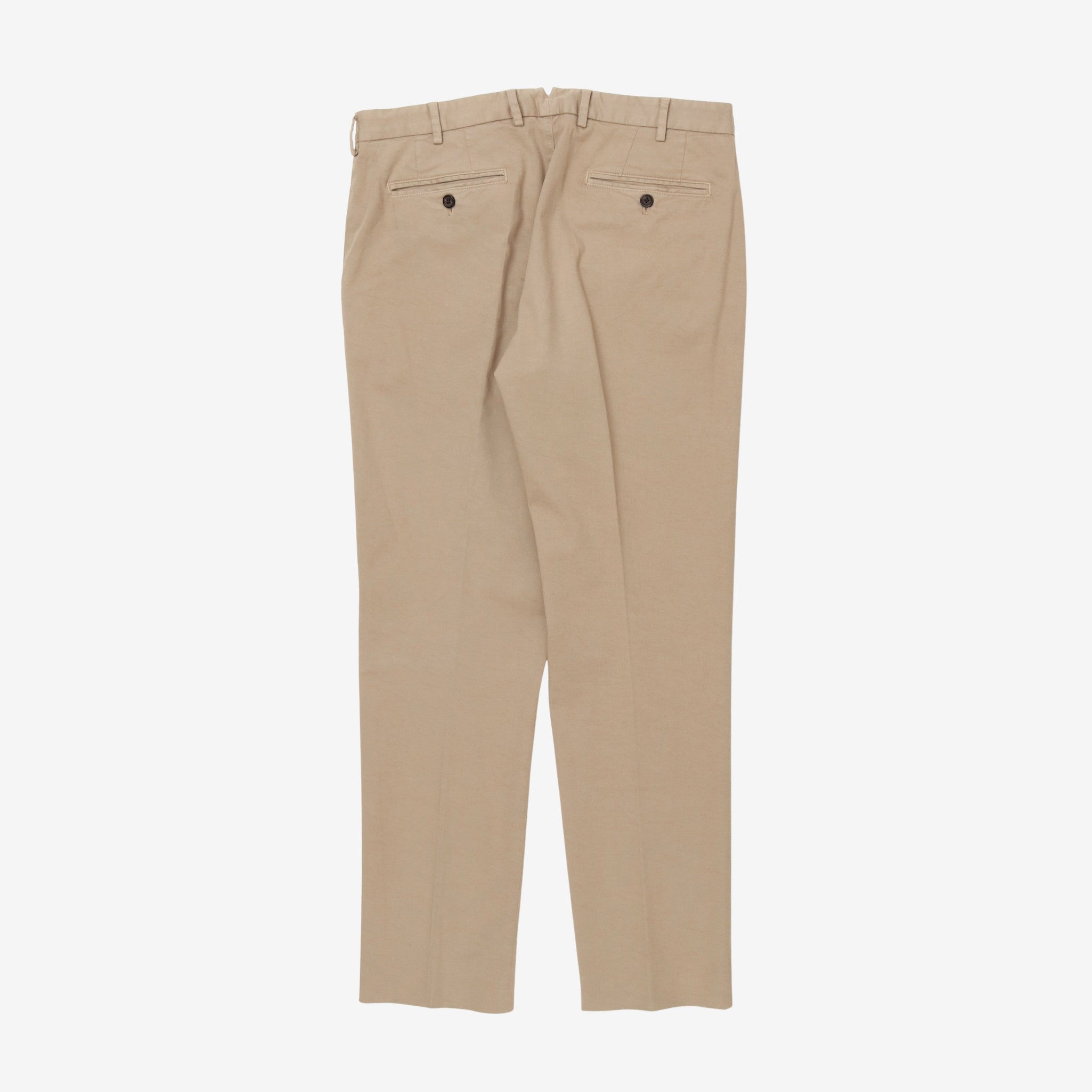 Flat Front Twill Trousers