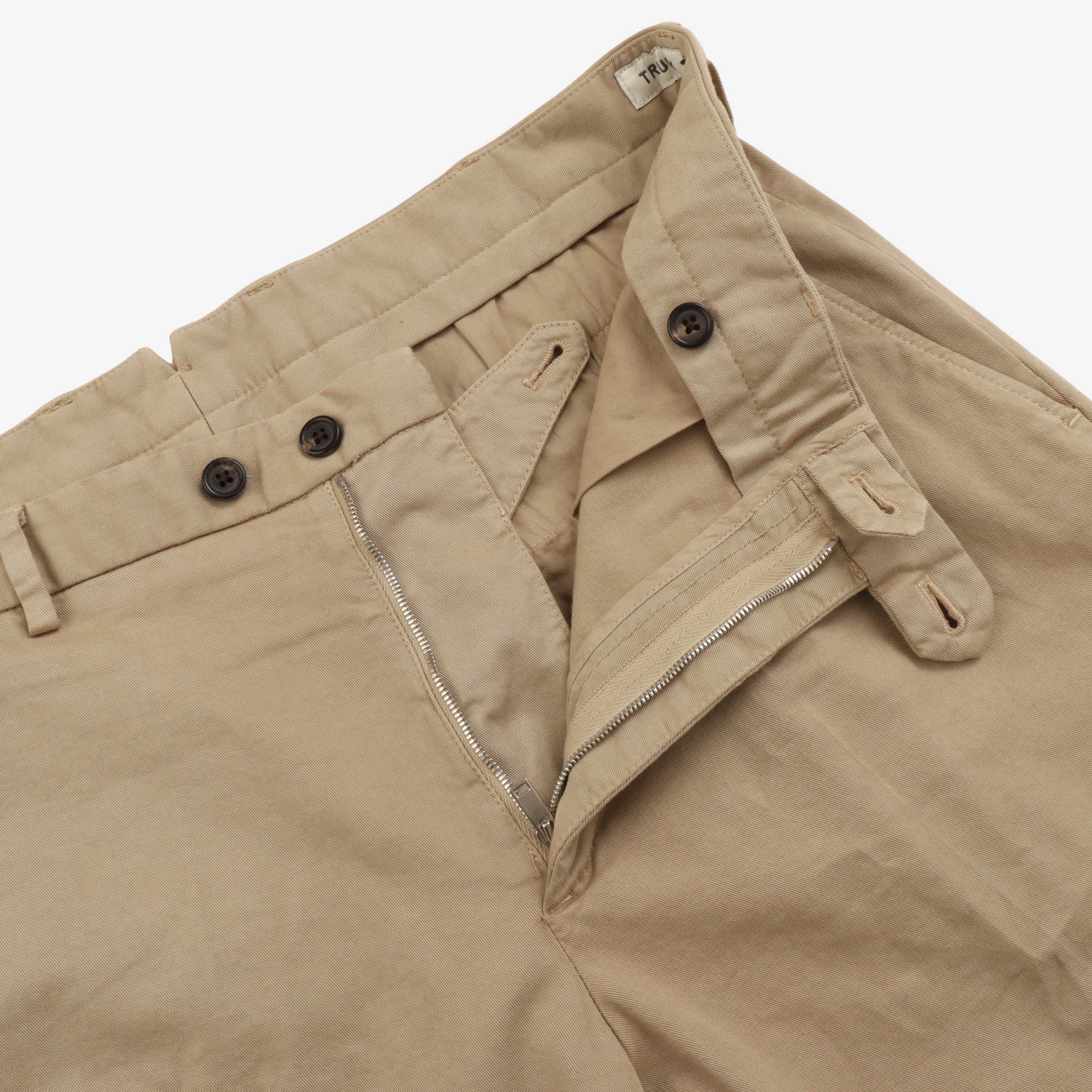 Flat Front Twill Trousers