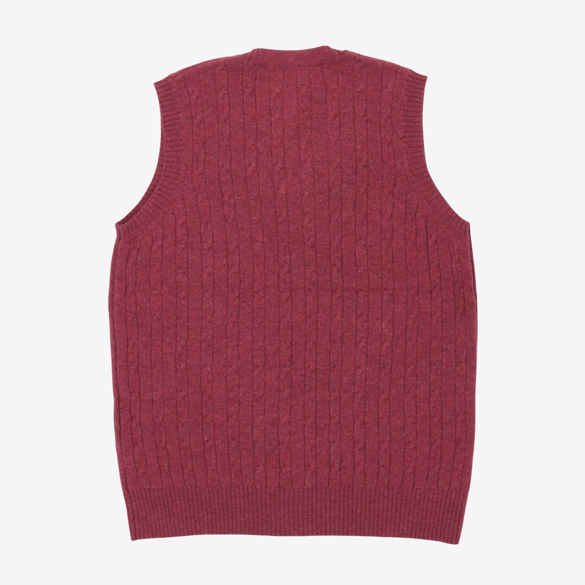 Lambswool Cable Knit Vest