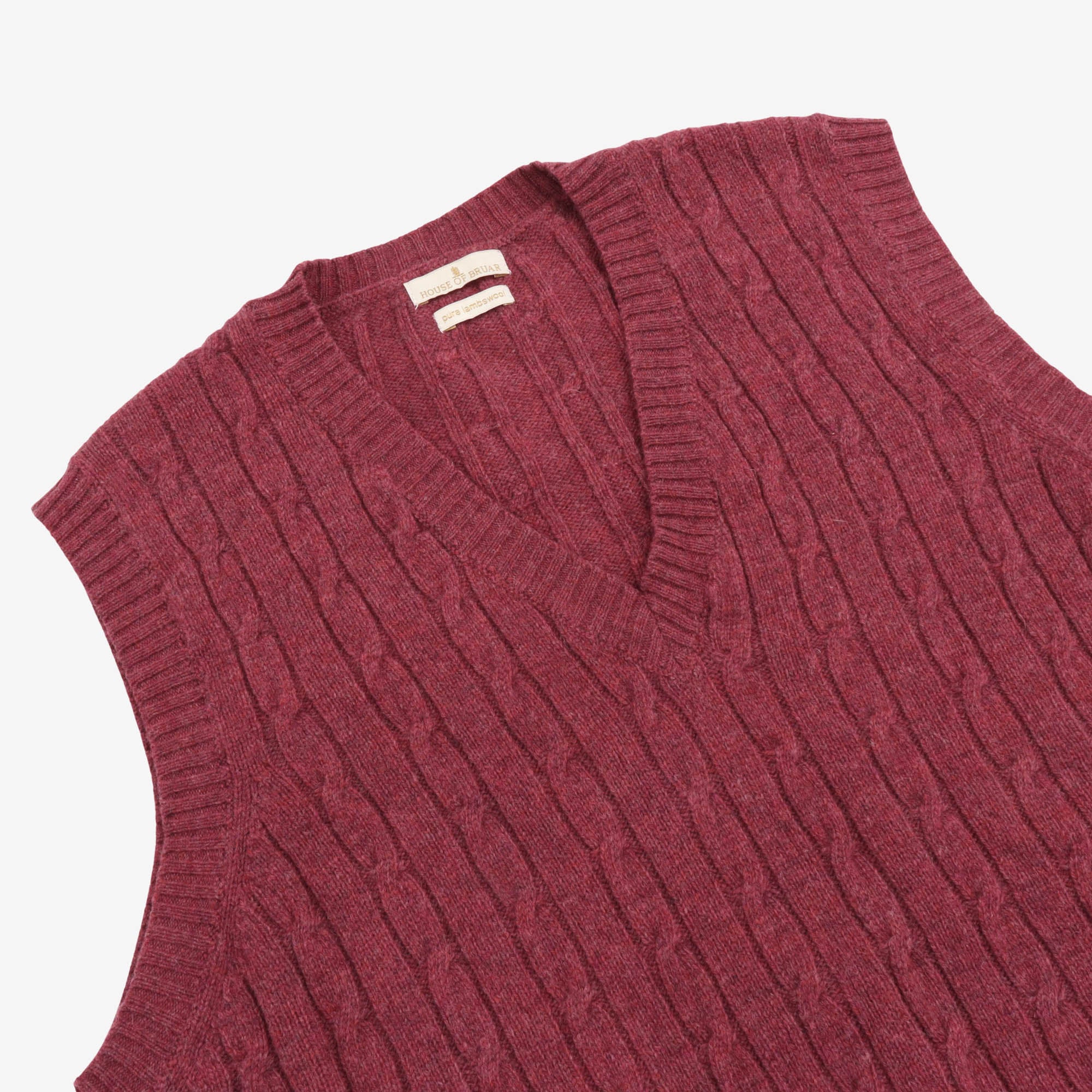 Lambswool Cable Knit Vest