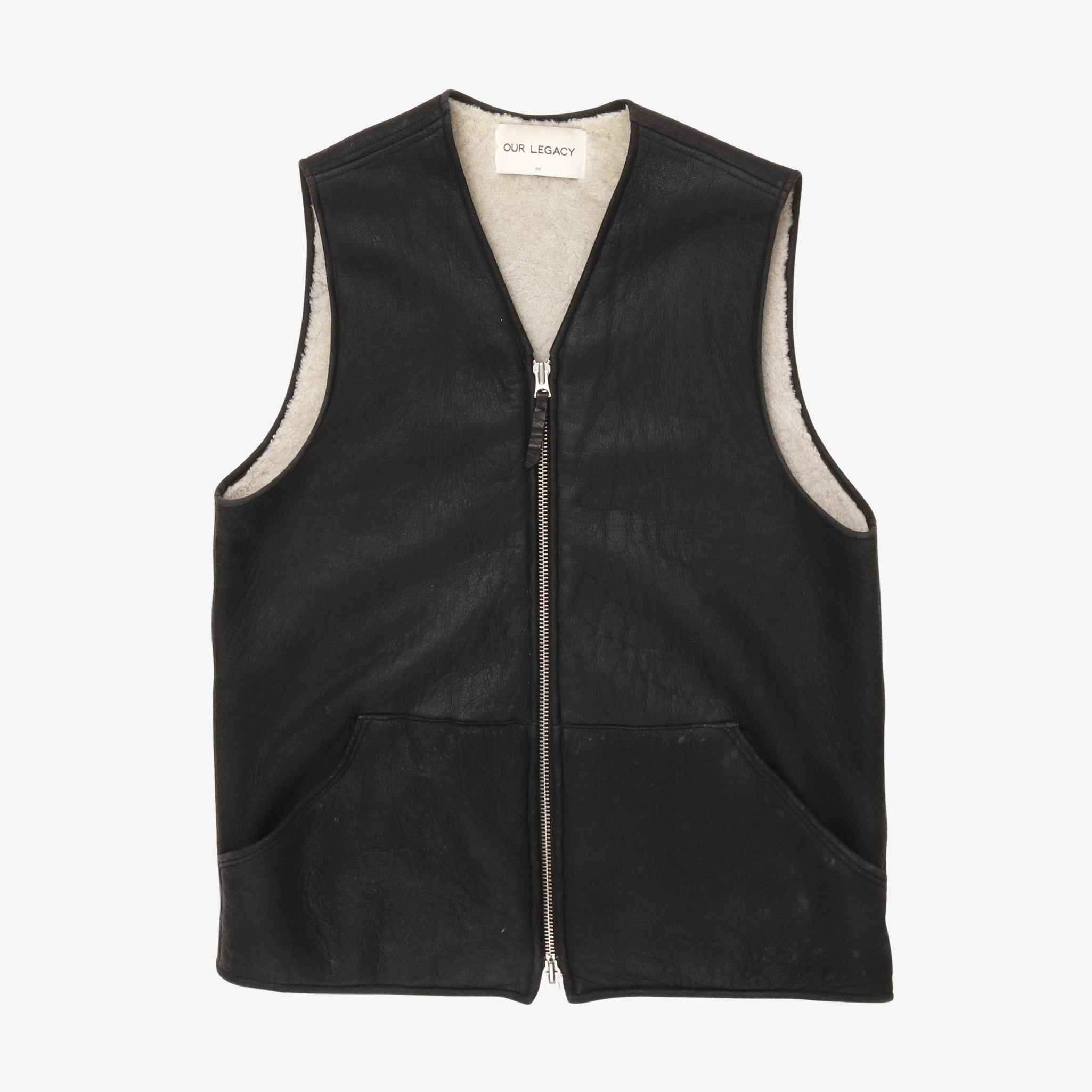 Leather Shearling Vest