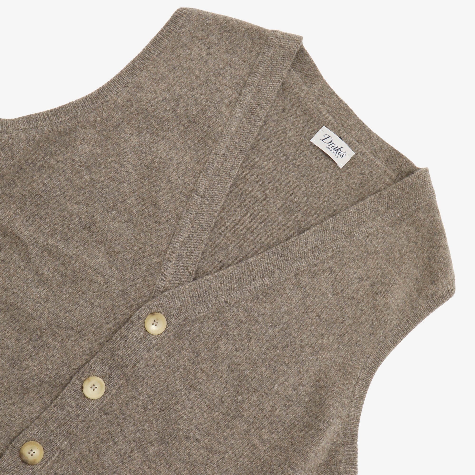 Lambswool Sleeveless Cardigan
