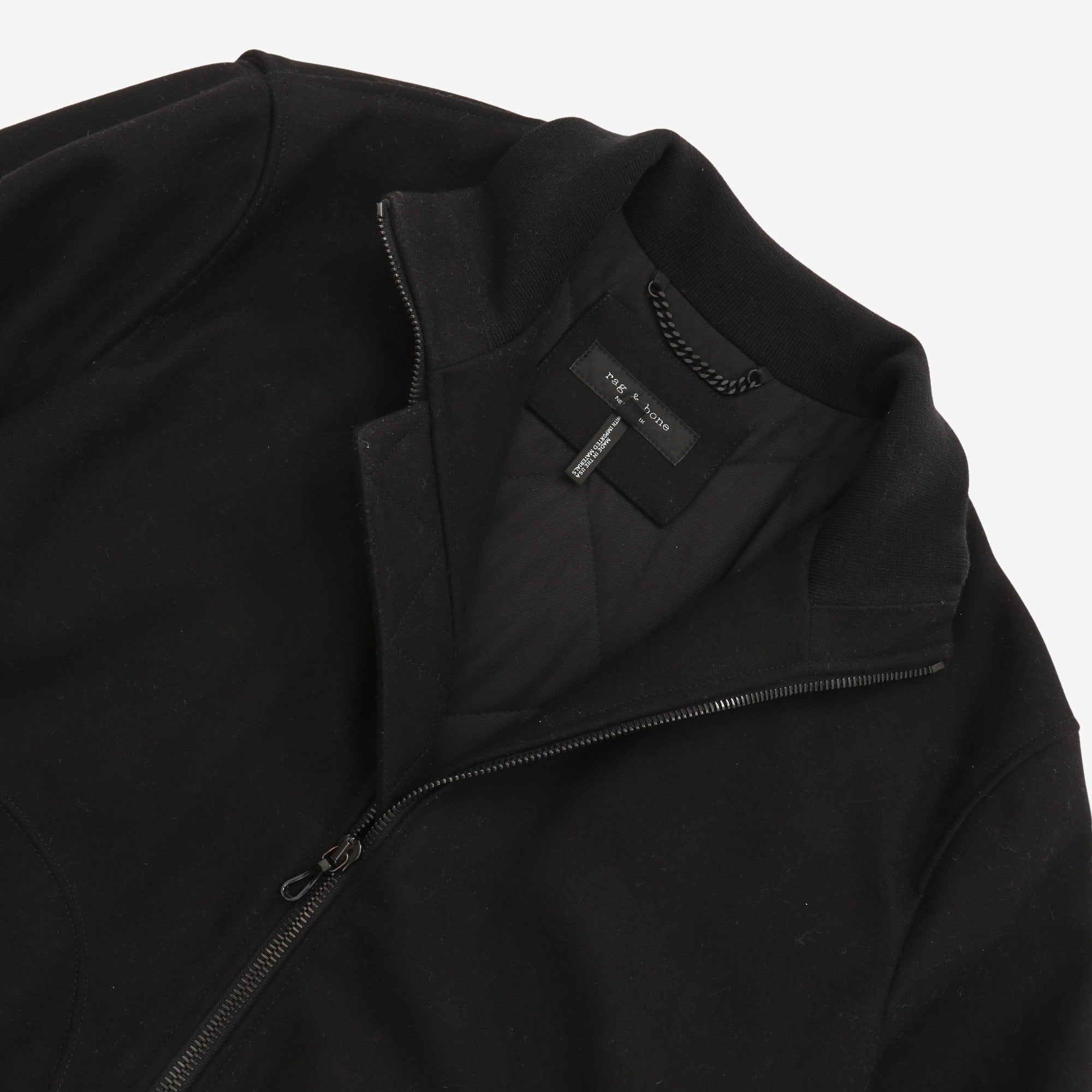 Wool Blend Bomber Jacket