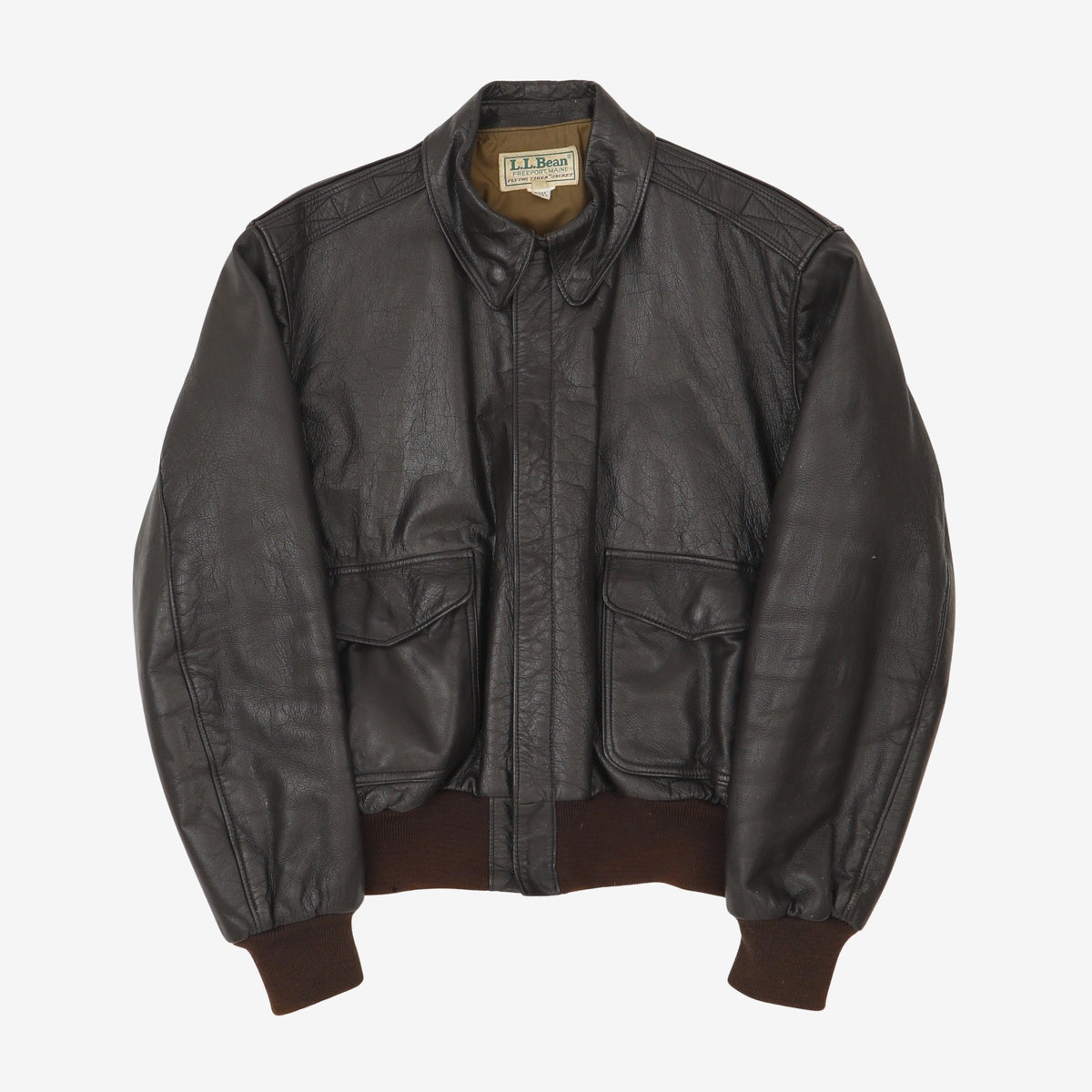 LL Bean 80s Leather A2 Bomber Jacket – Marrkt