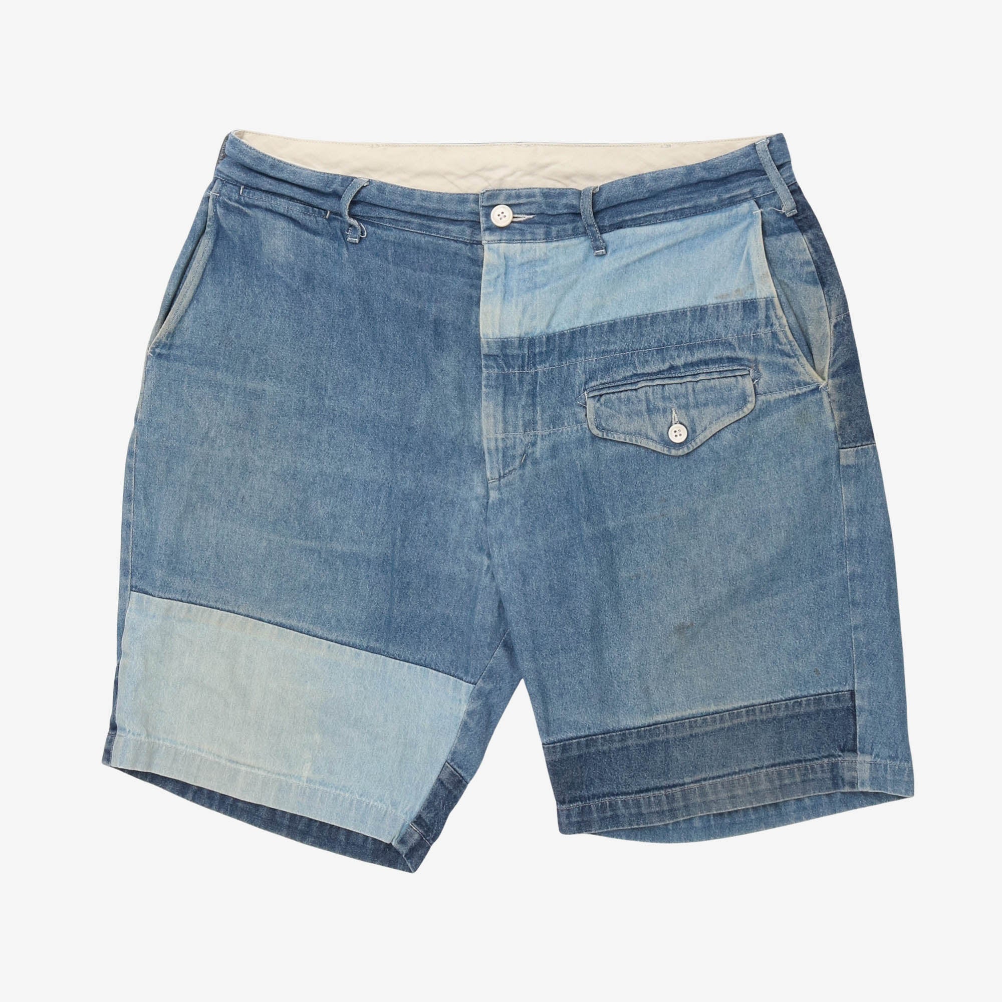 Ghurka Patchwork Denim Shorts
