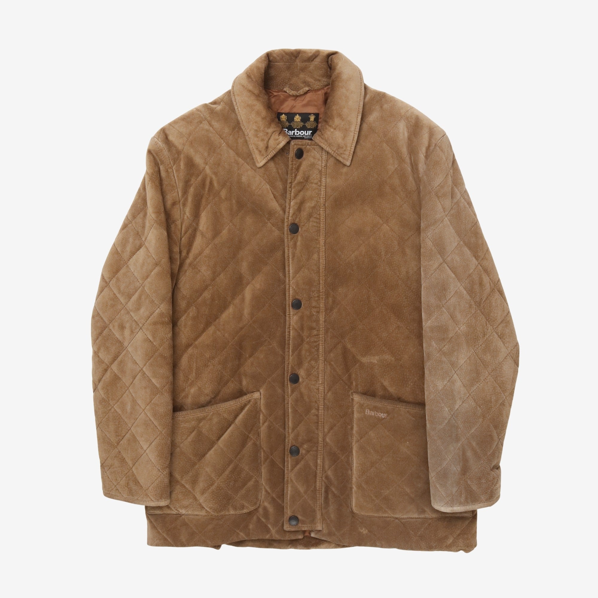 Suede Leather Quilted Jacket