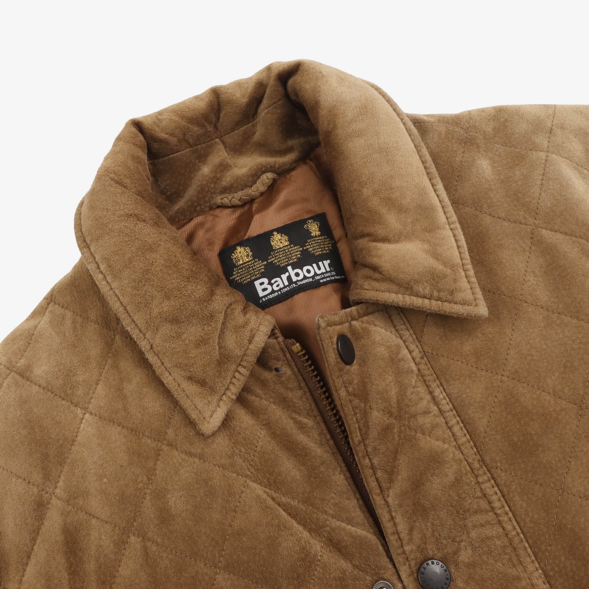 Suede Leather Quilted Jacket