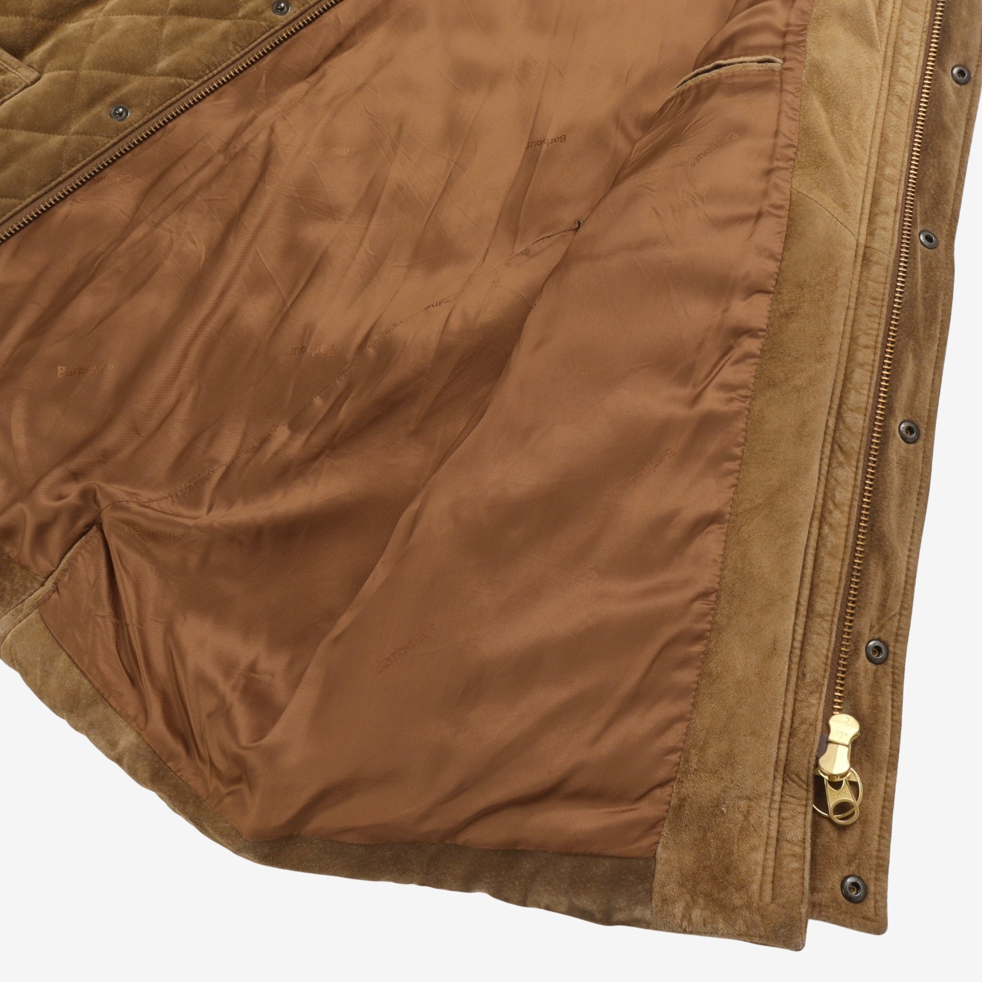 Suede Leather Quilted Jacket