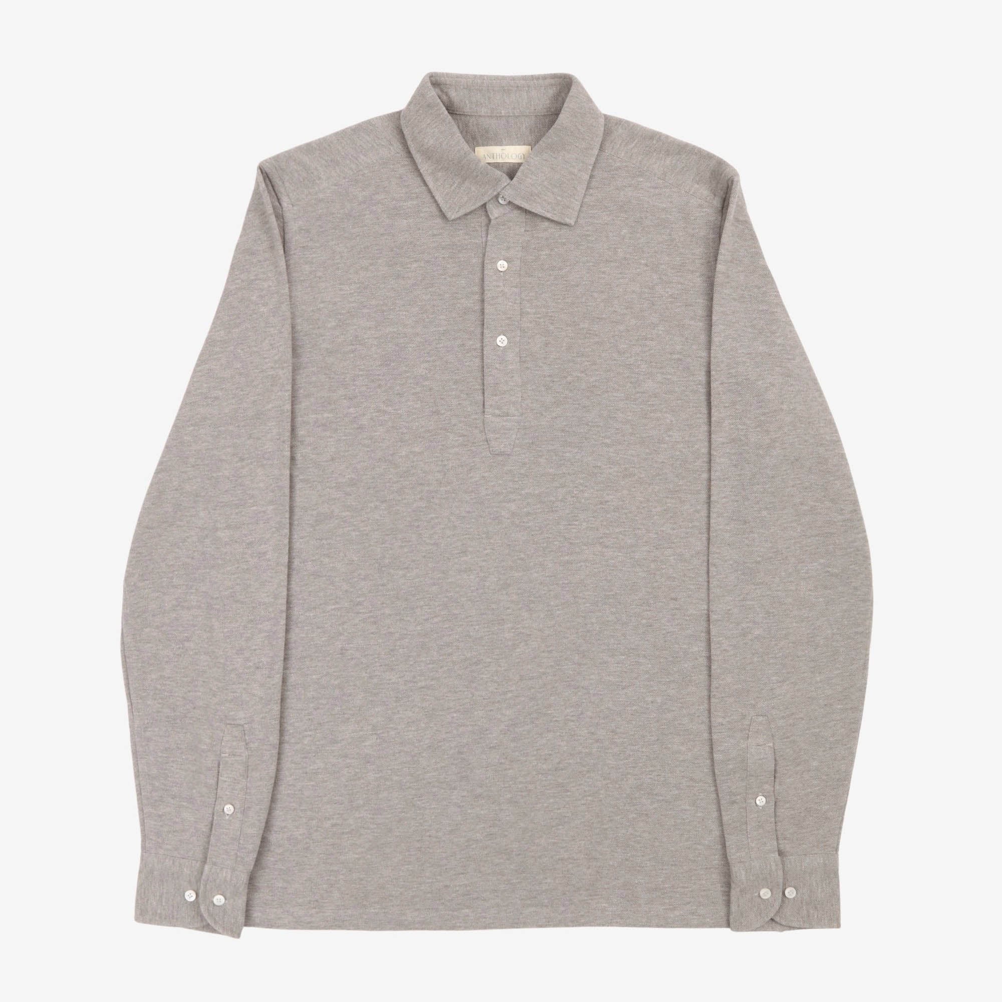 LS Spread Collar Pique Polo