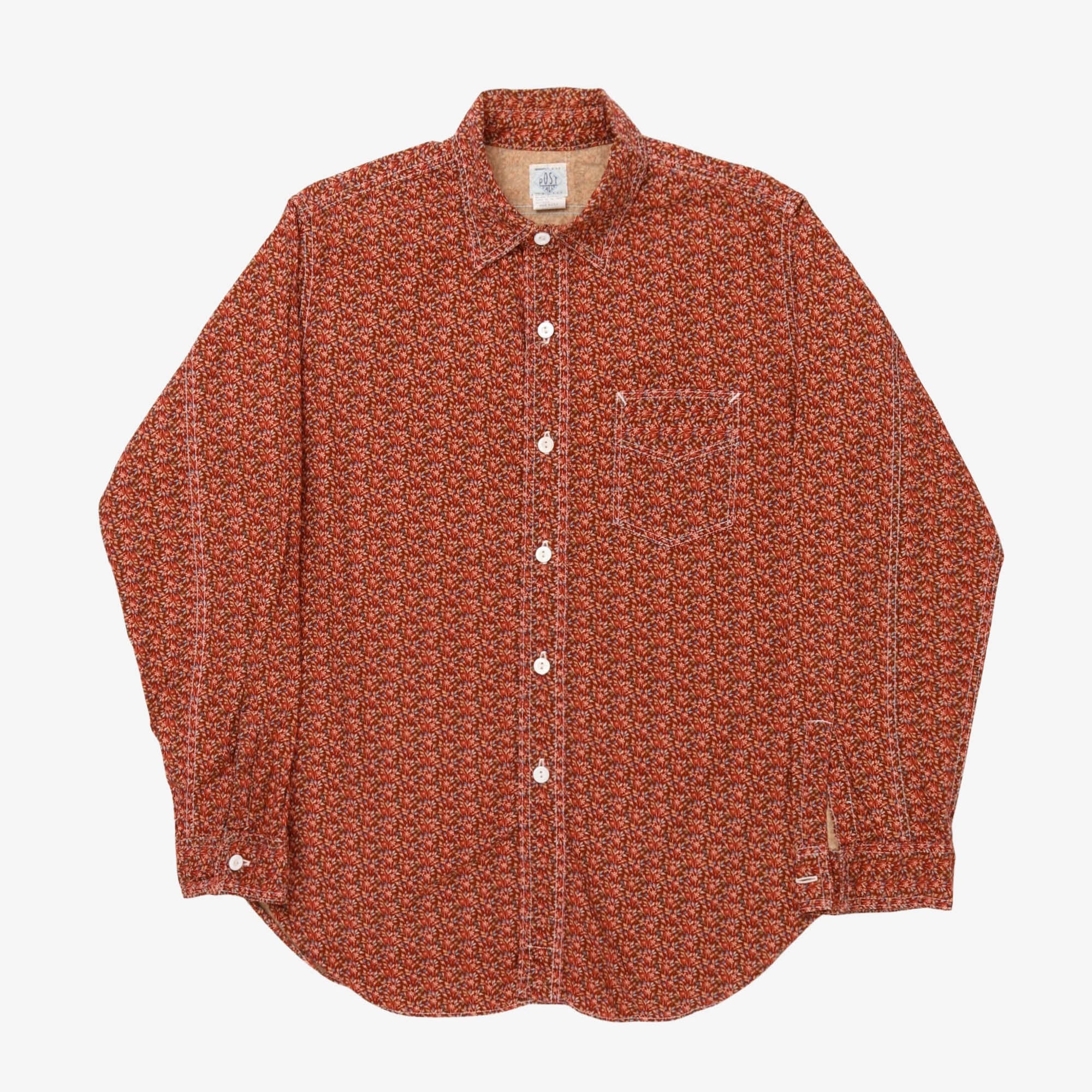 Flower Print Pocket Shirt