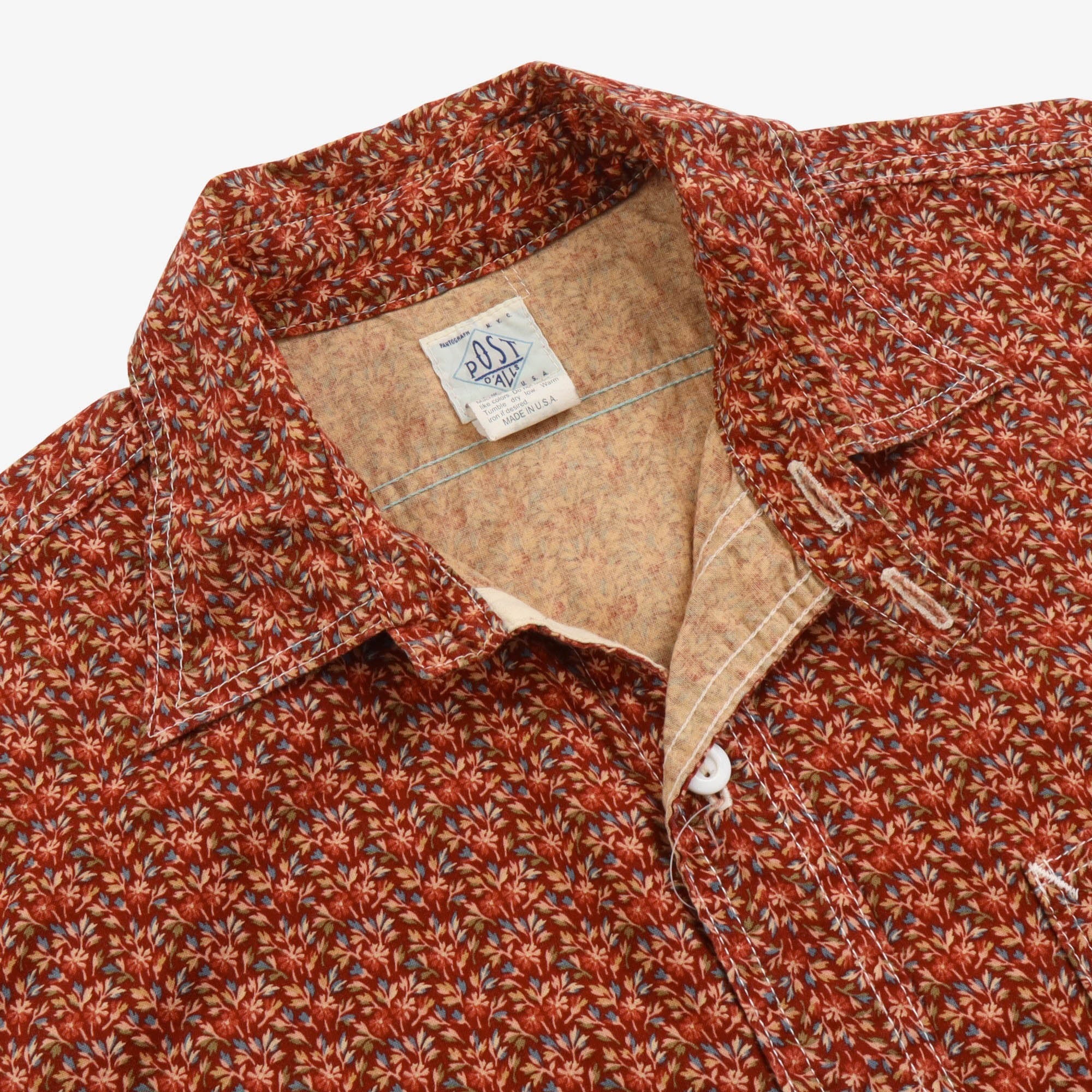 Flower Print Pocket Shirt