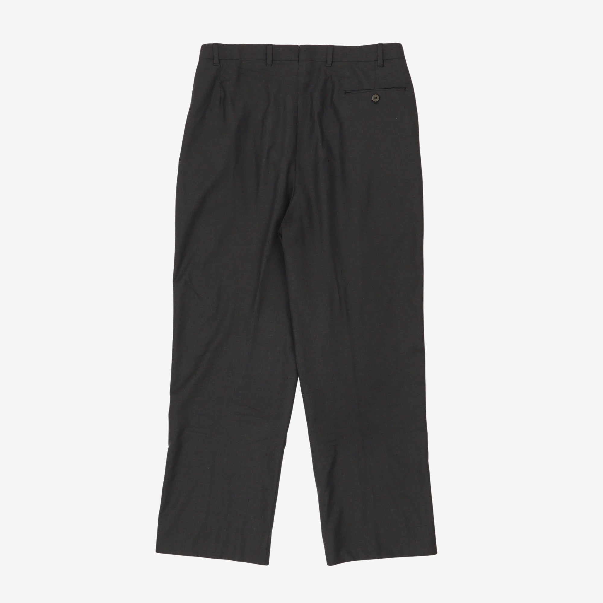 Pleated Wool Trousers (34W x 28.5L)