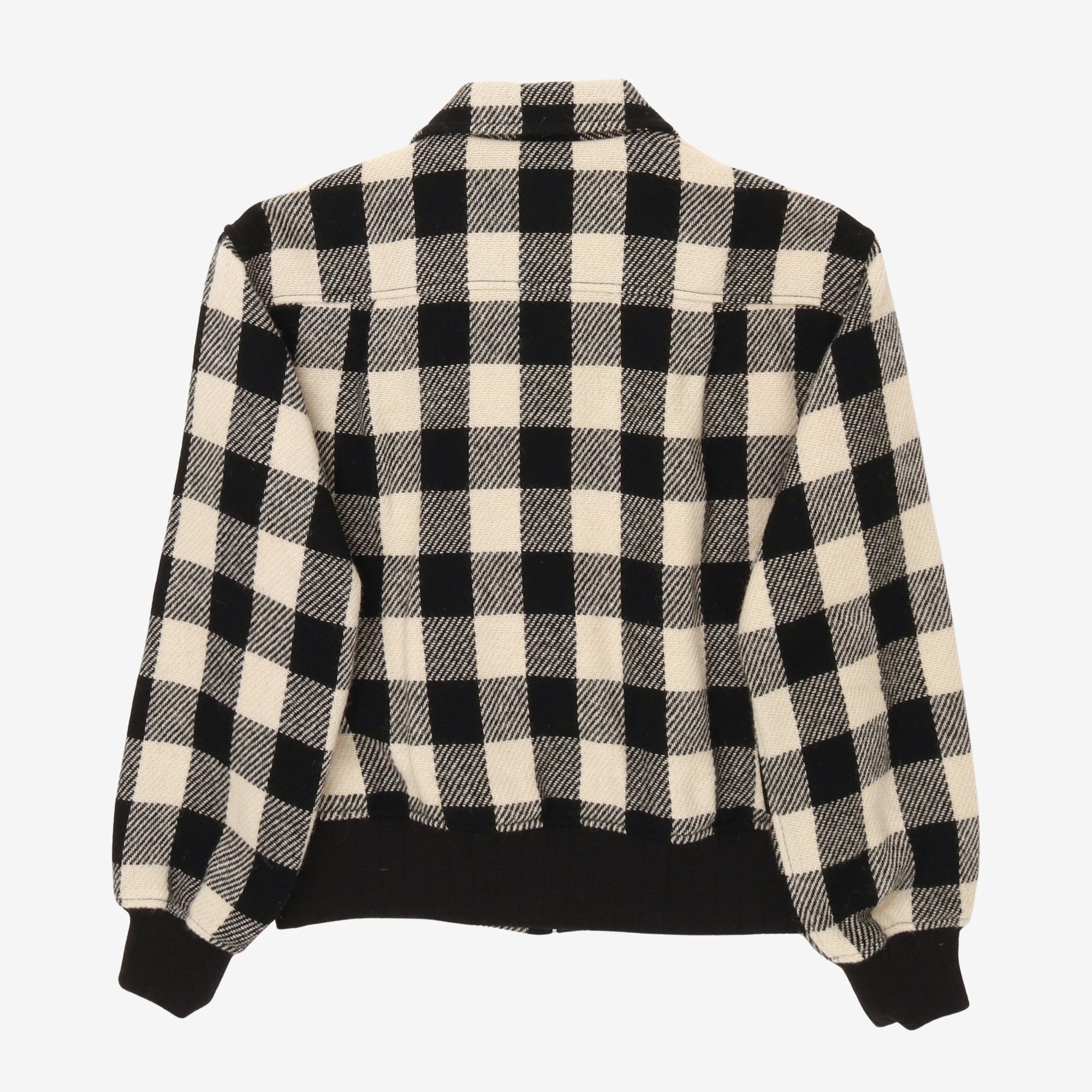 Wool Plaid Check Jacket