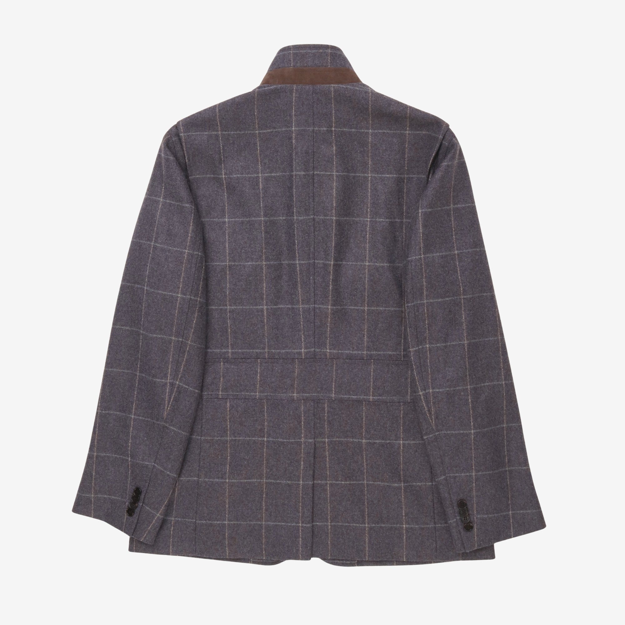 Cashmere Windowpane Hacking Jacket
