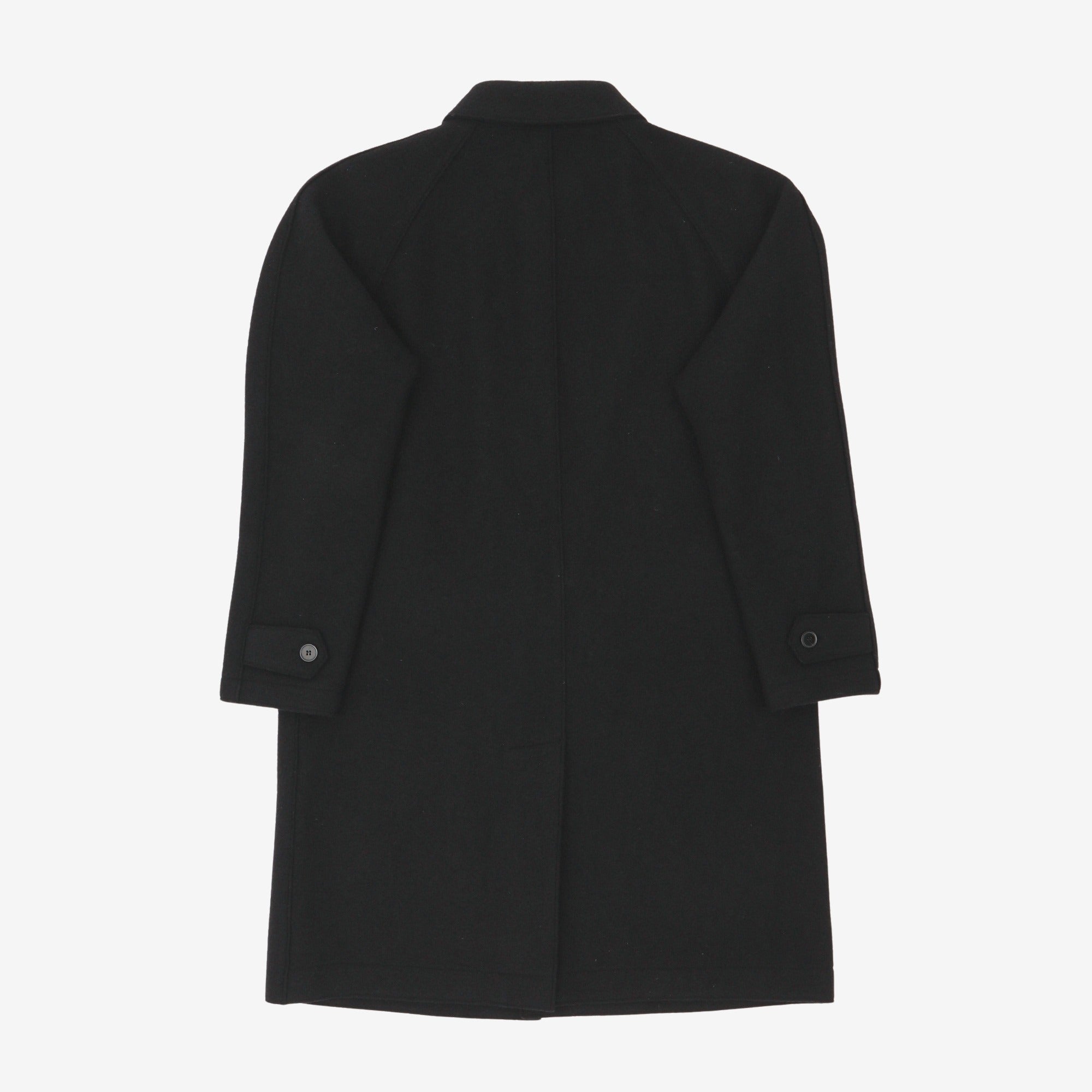 Boiled Wool Fly Front Raglan Coat