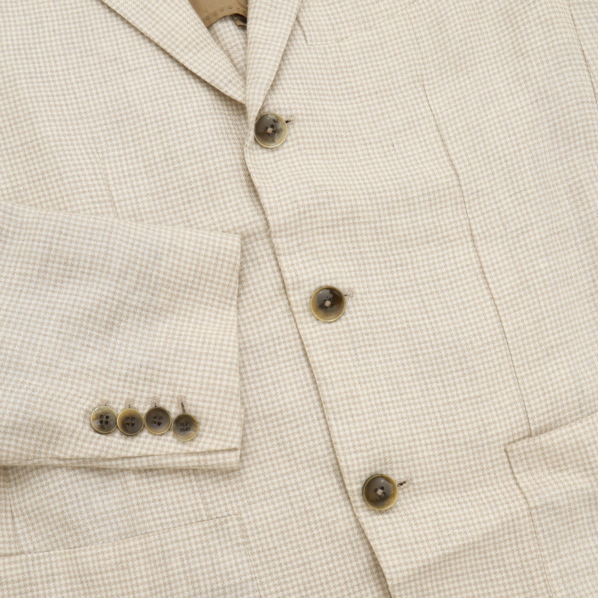 Houndstooth Linen Blazer