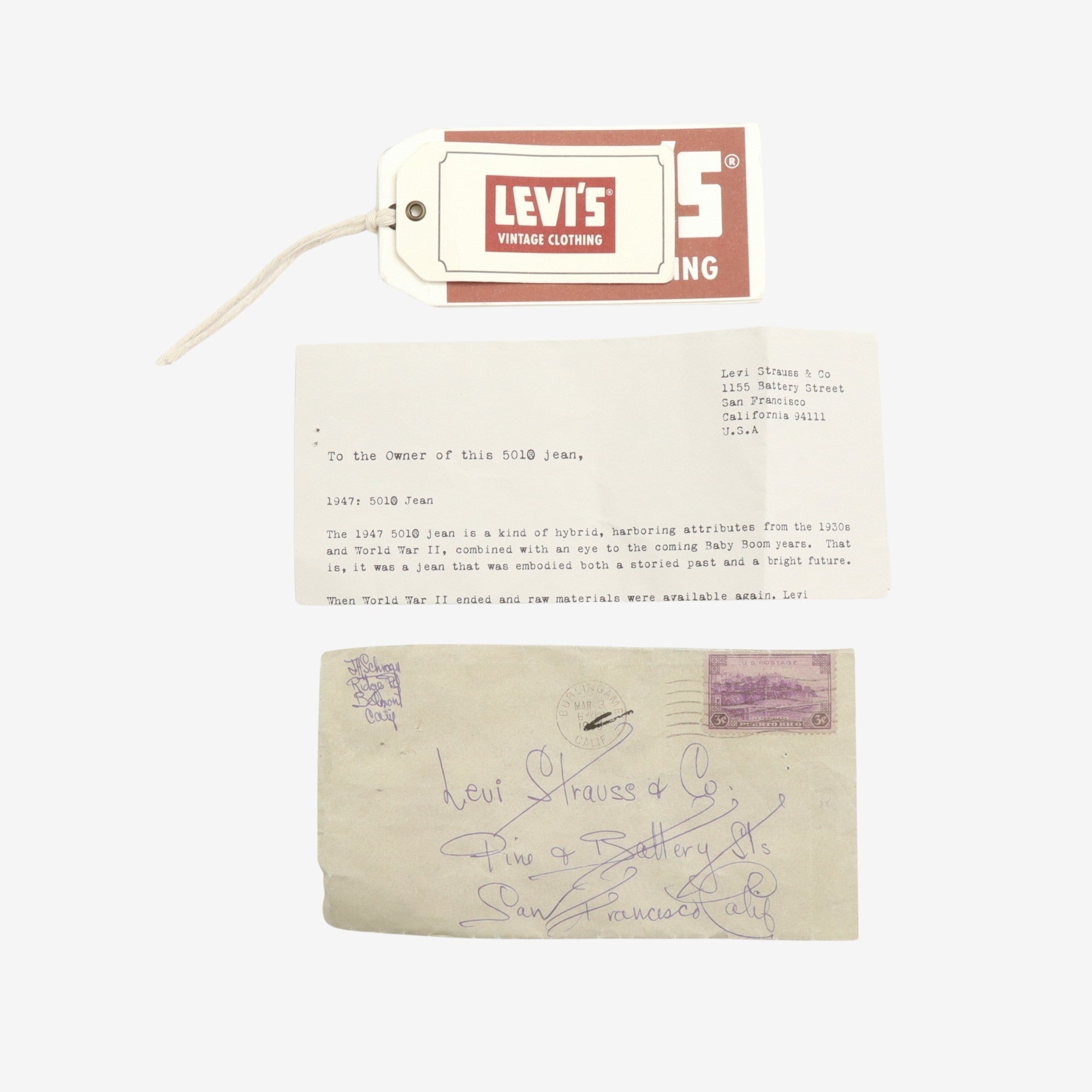 1947 501 Selvedge Denim (USA)